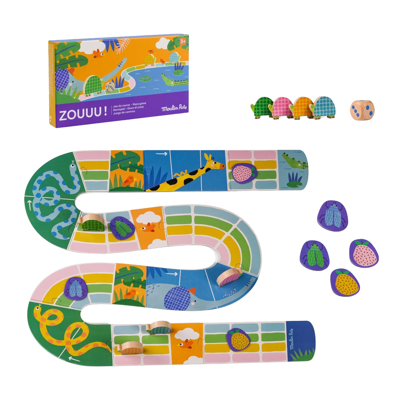 Race Board Game - Jungle Animals