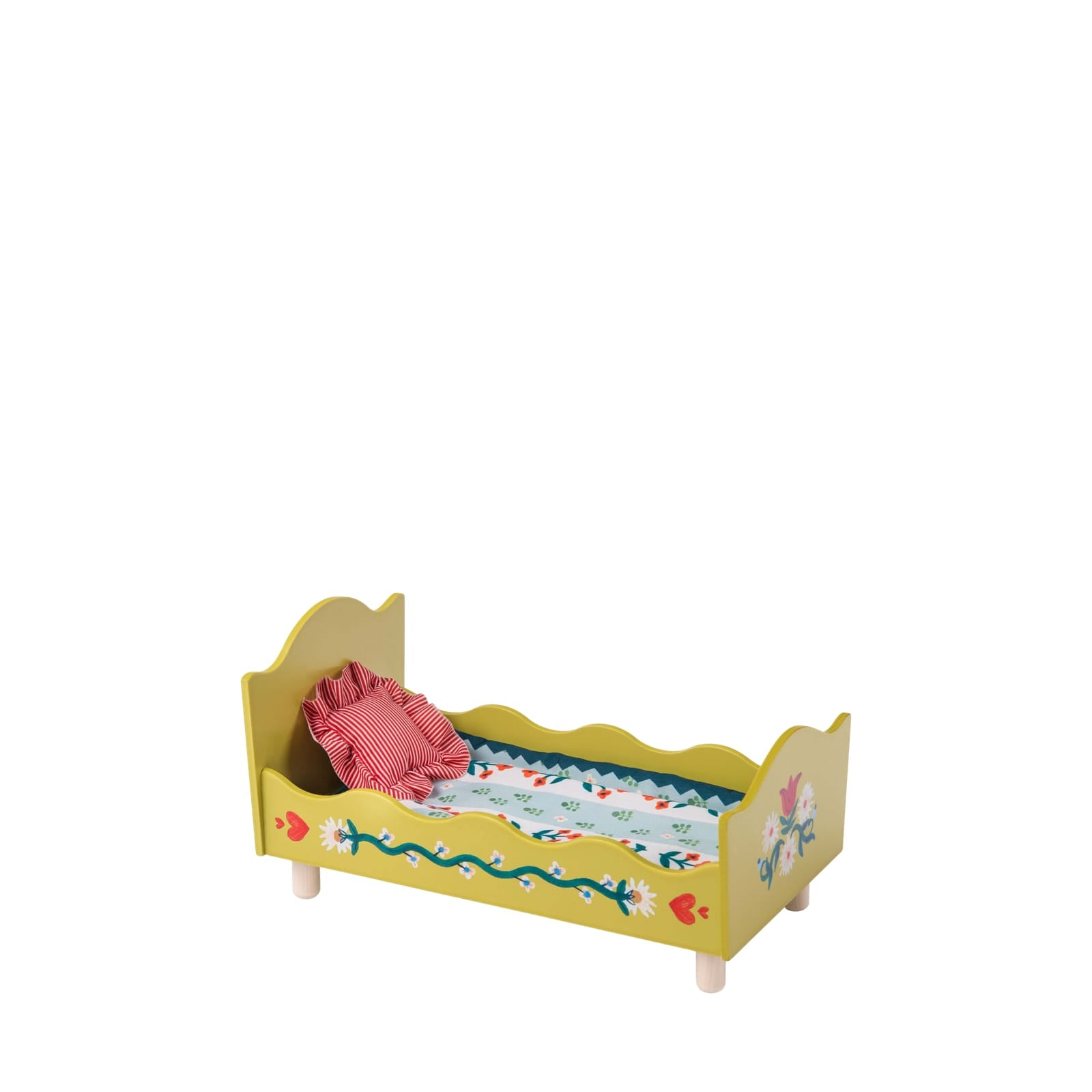 Doll House Furniture - Yellow Bed