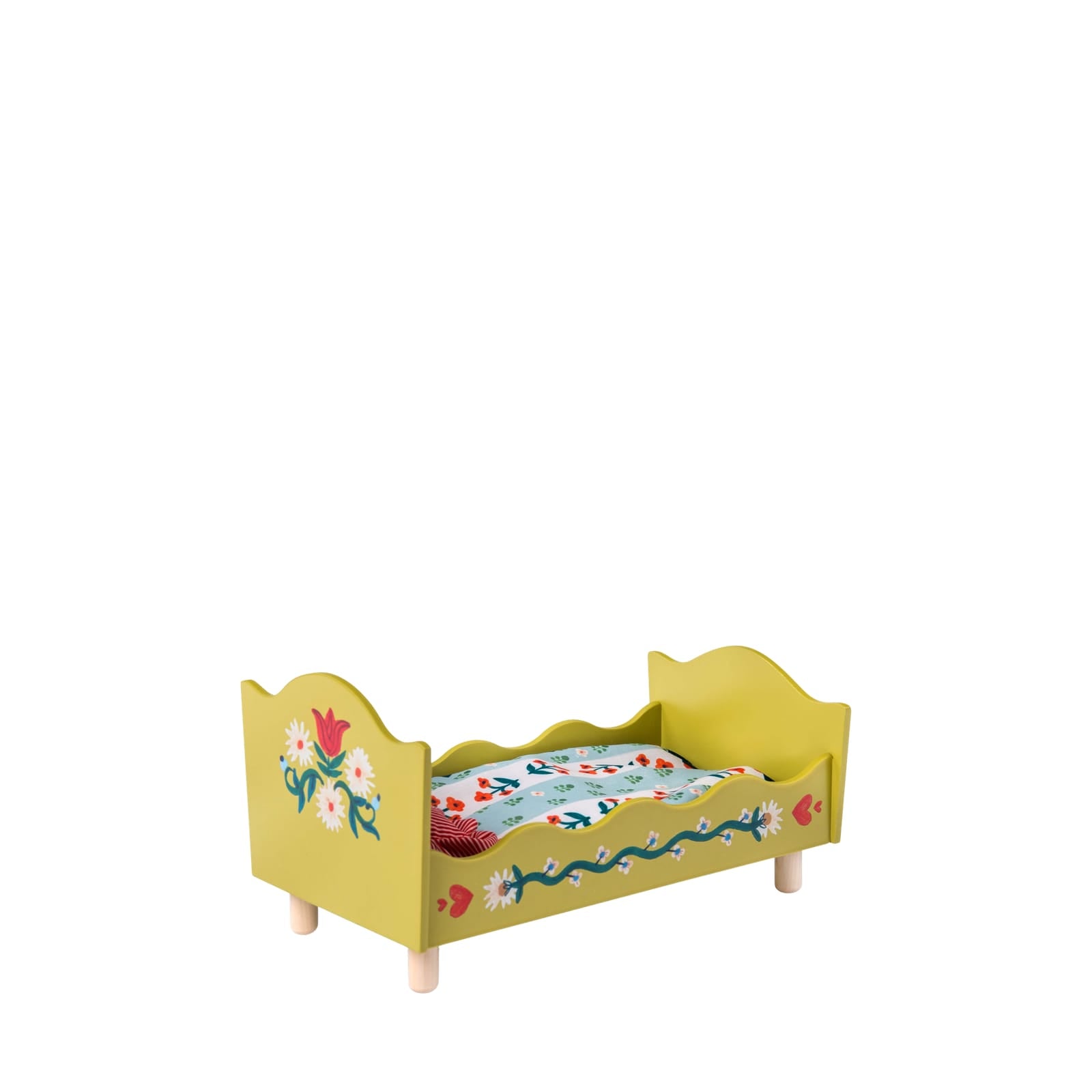 Doll House Furniture - Yellow Bed