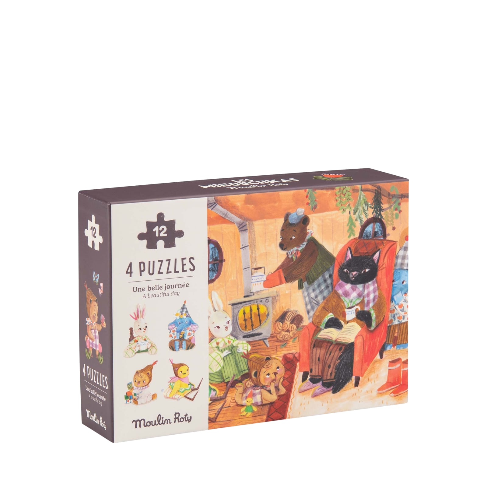 4 Mini 12 Piece Puzzles - Les Minouchkas