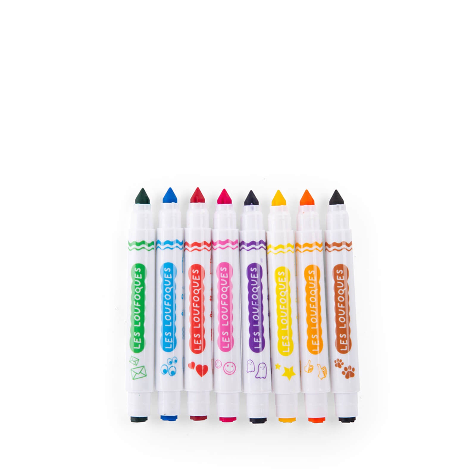 8 Double Ended Felt Tip Pens and Stamps