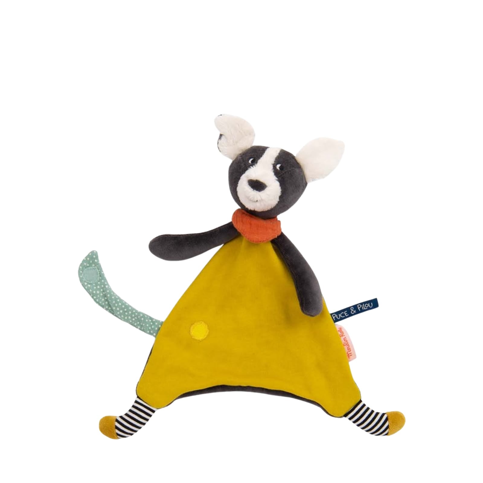 Soft Comforter - Dog Puce Yellow