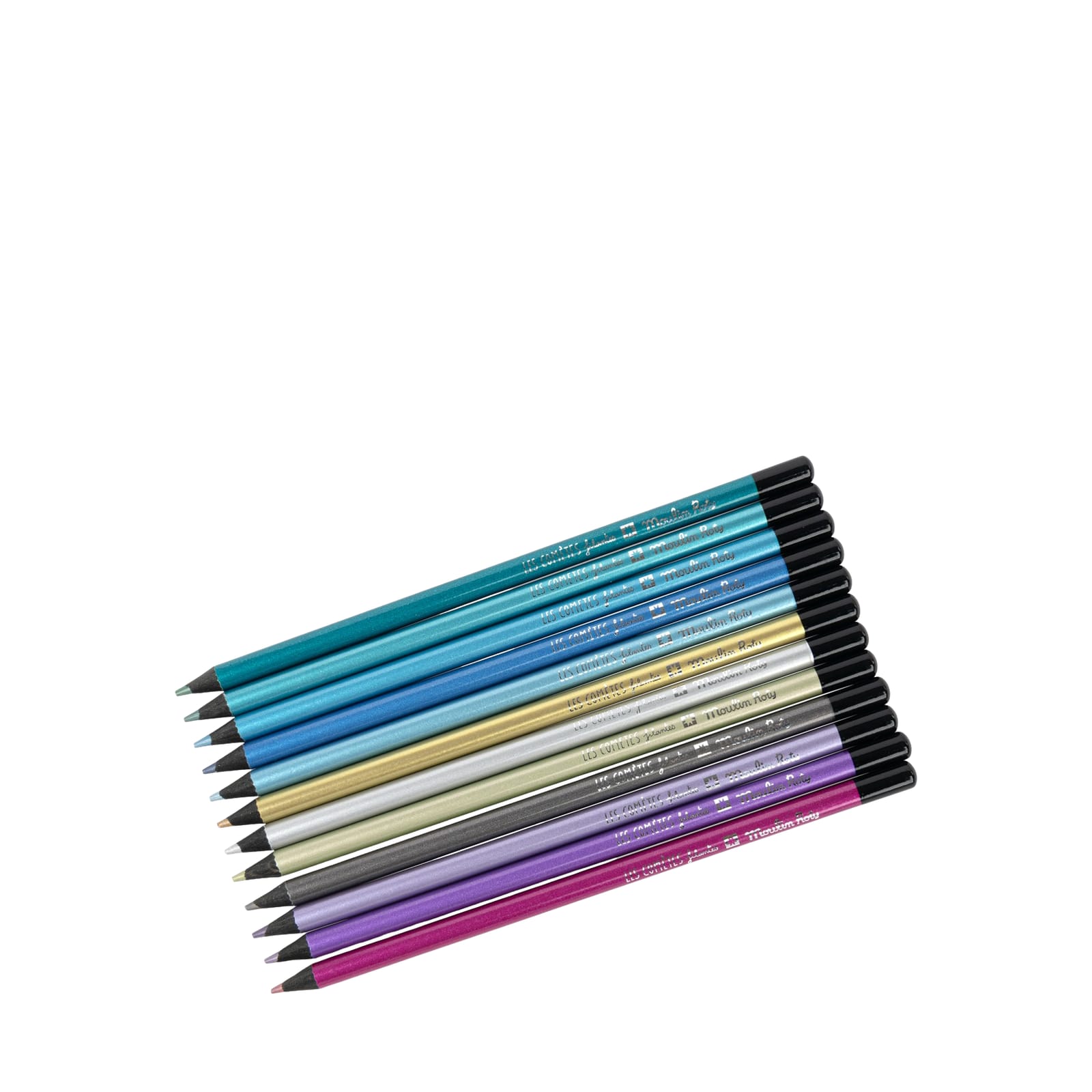 12 Metallic Colouring Pencils