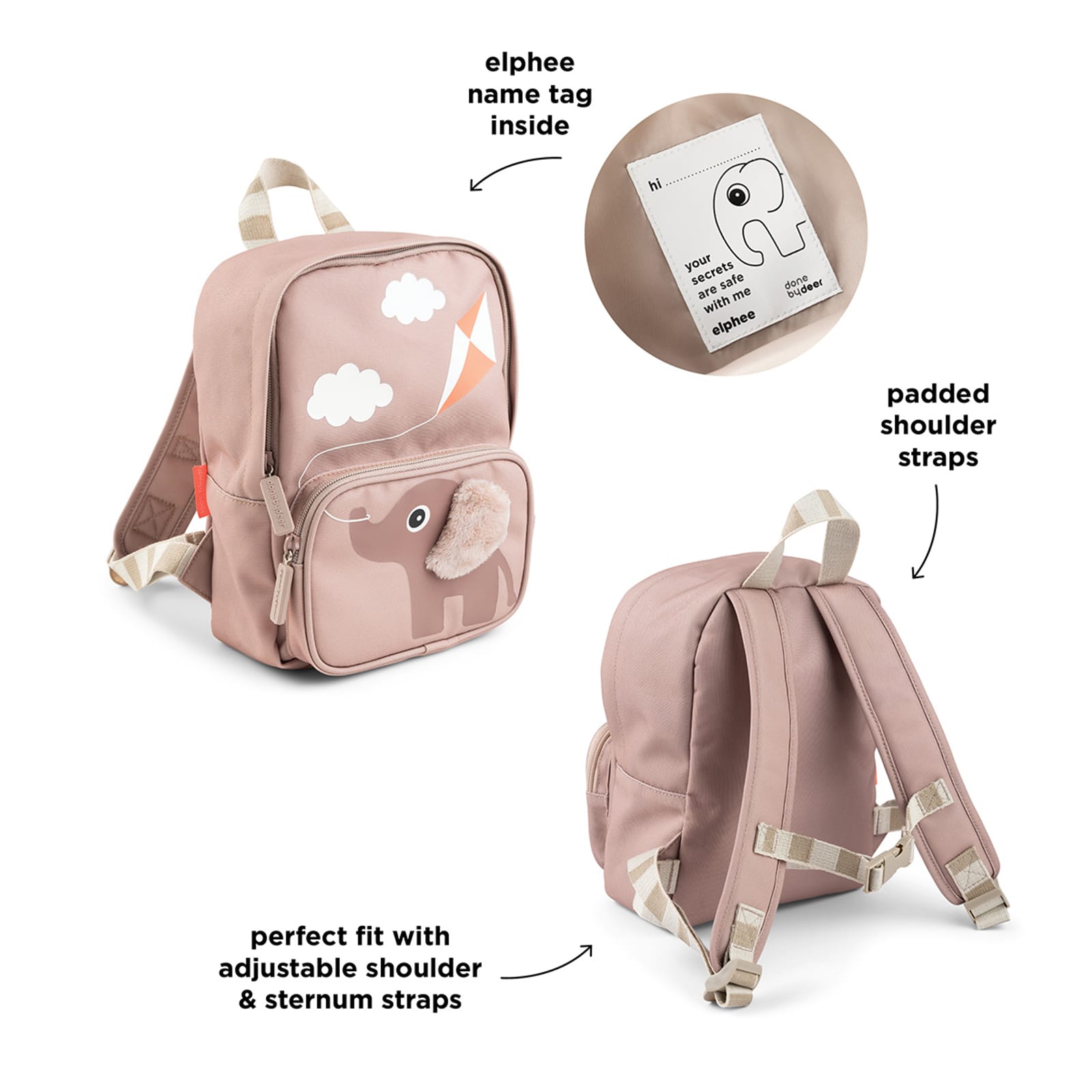 Kids Canvas Backpack - Elphee Powder