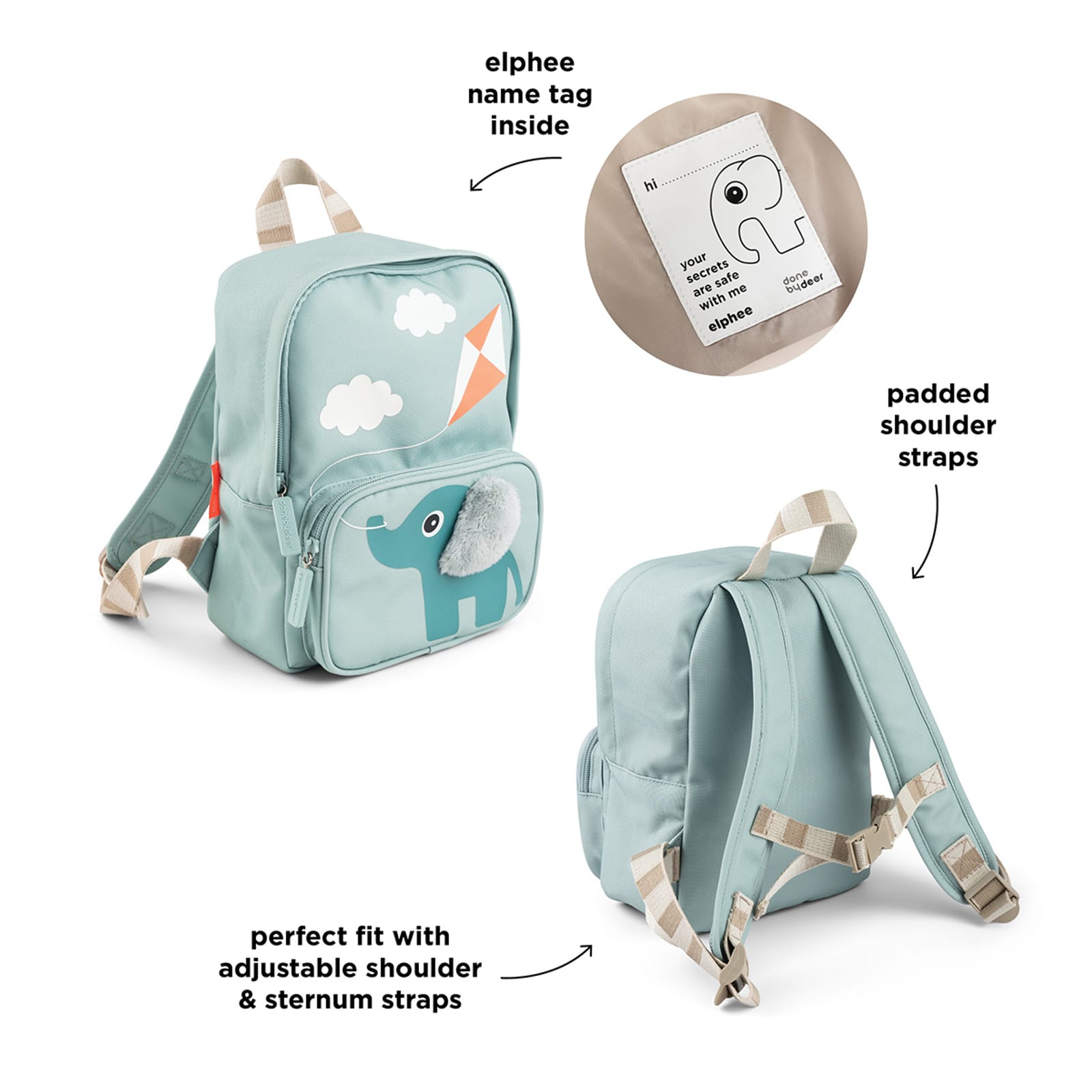 Kids Canvas Backpack - Elphee Blue