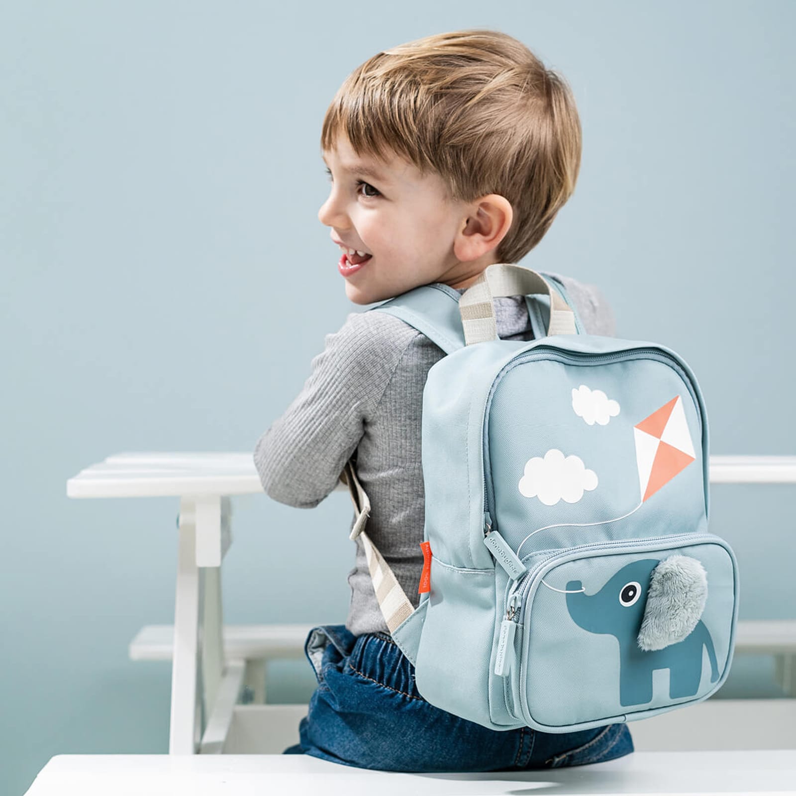 Kids Canvas Backpack - Elphee Blue