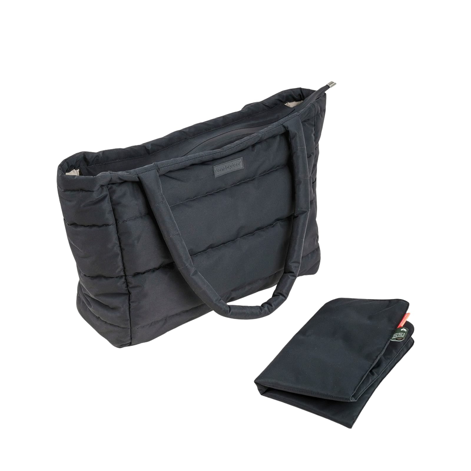 Quilted Changing Tote Bag - Black