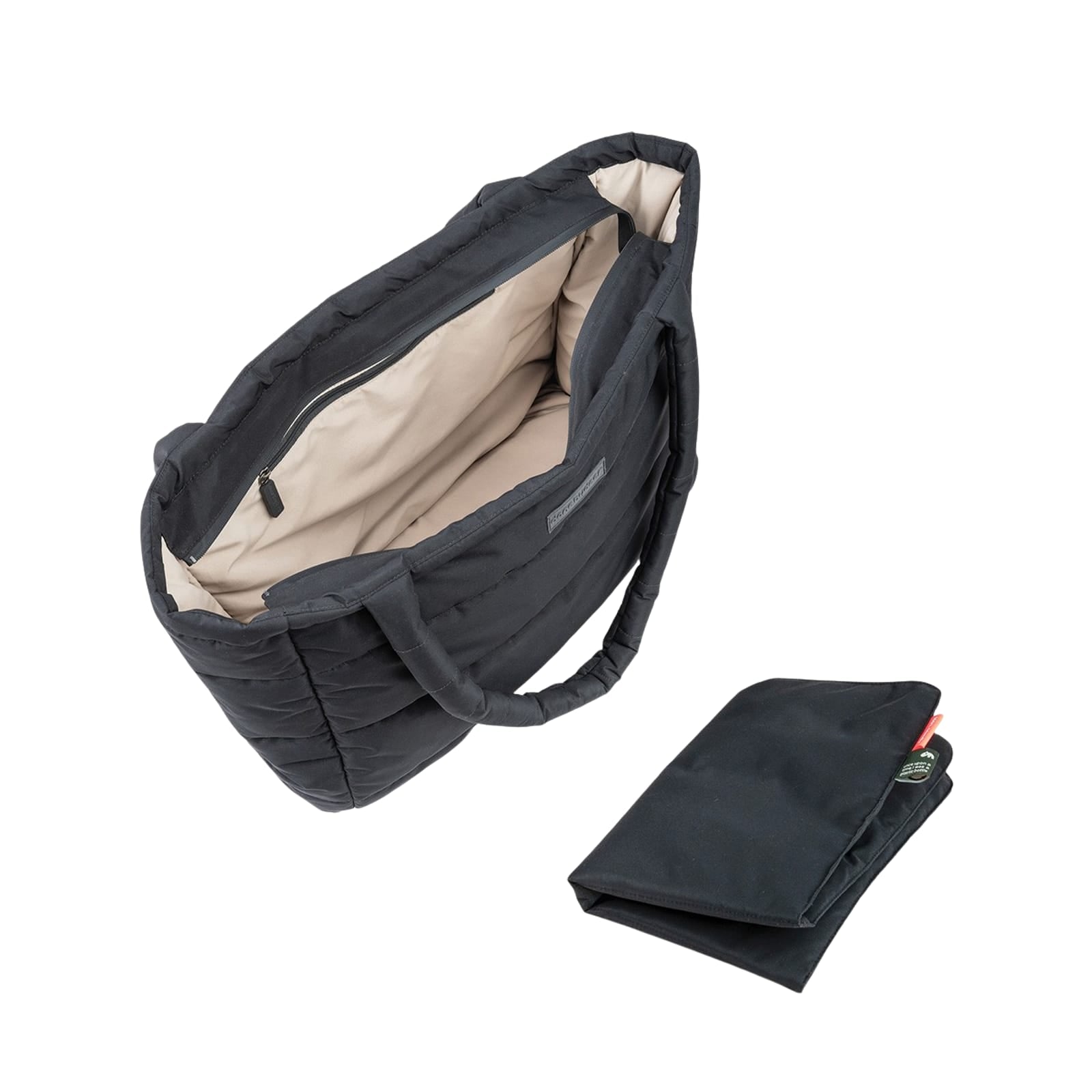 Quilted Changing Tote Bag - Black