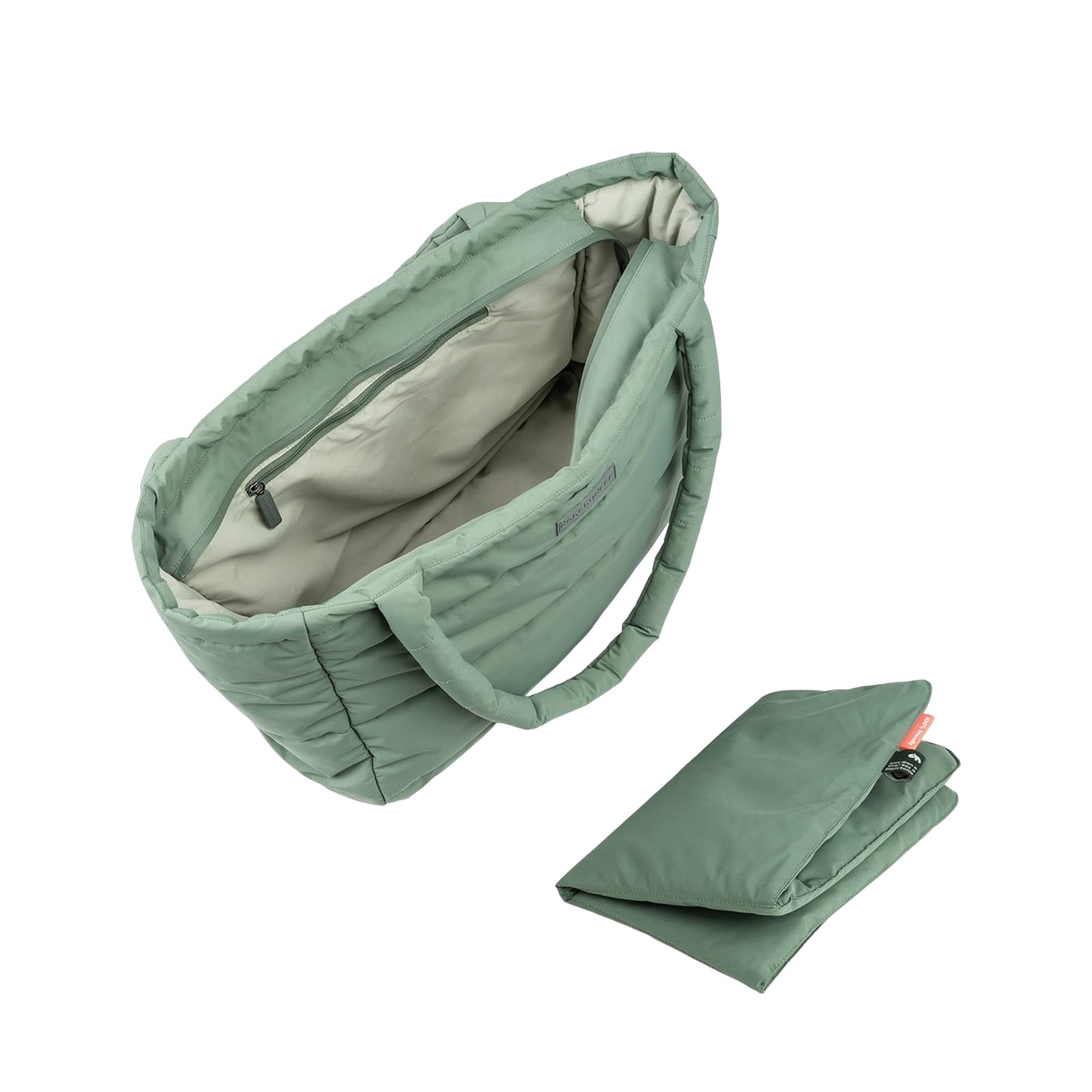 Quilted Changing Tote Bag - Green