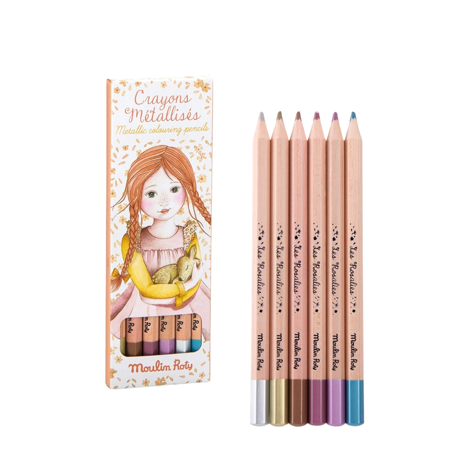 6 Metallic Colouring Pencils