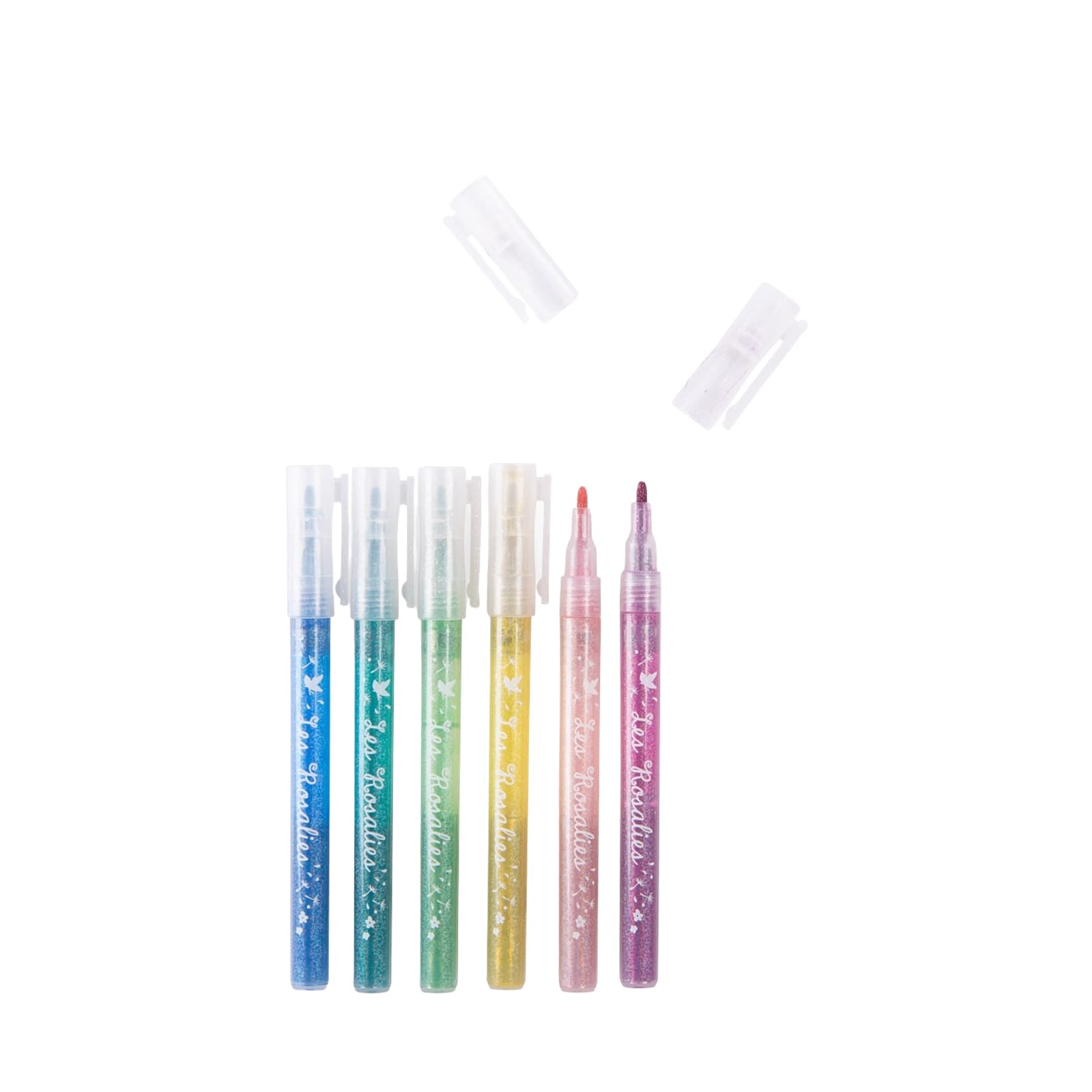 6 Glitter Felt Tip Pens