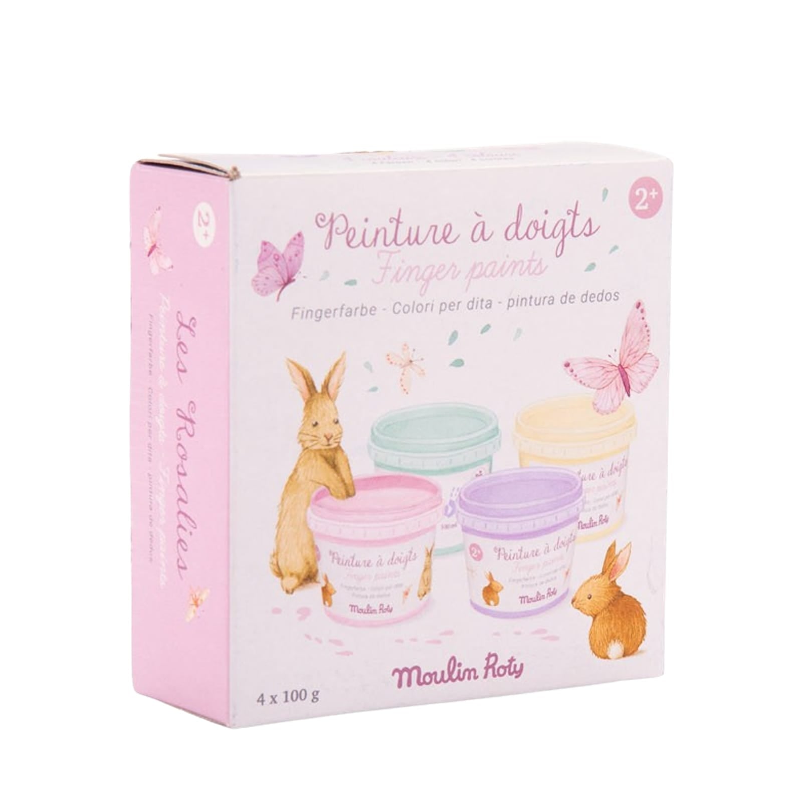 4 Finger Paint Pots - Pastel