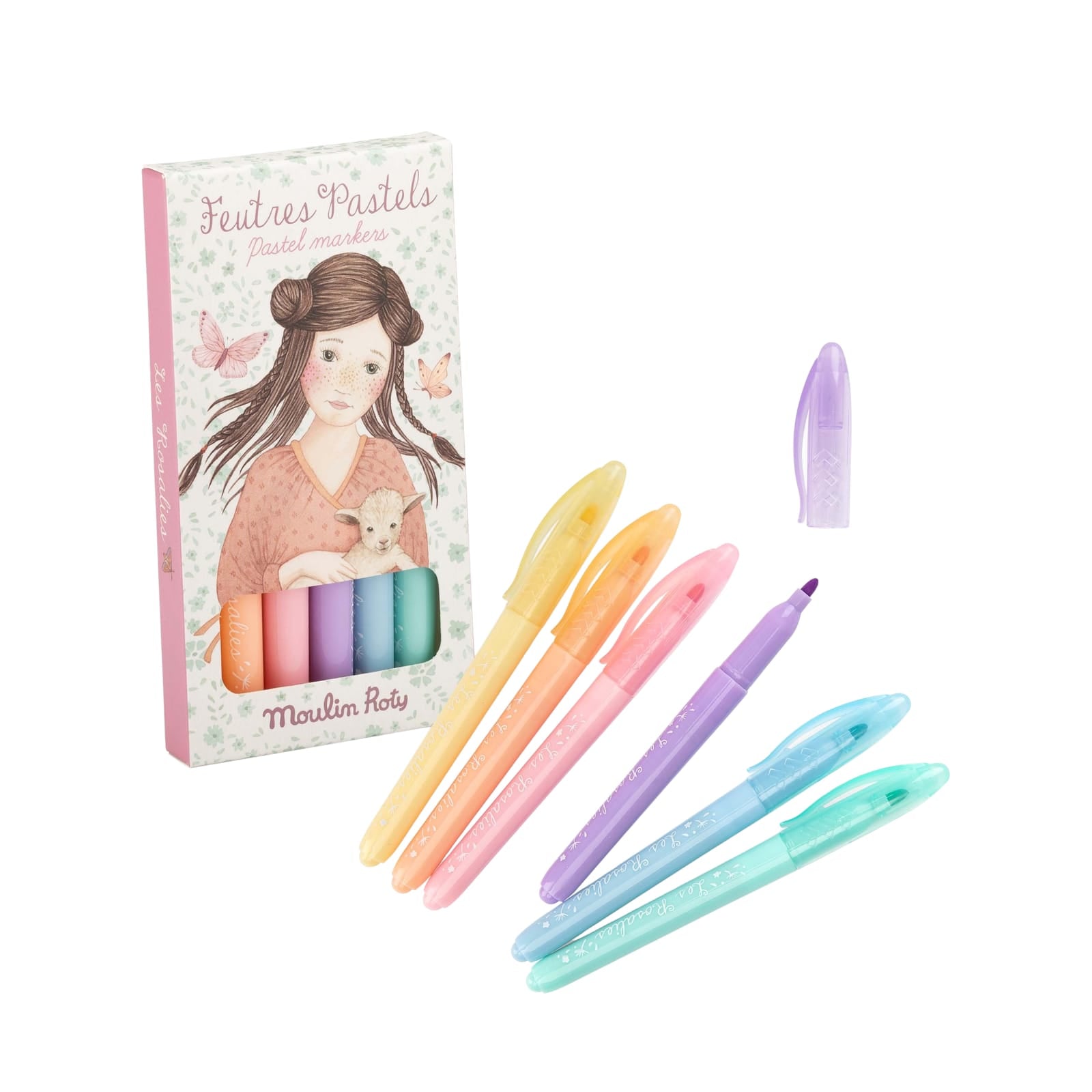 6 Pastel Felt Tip Pens