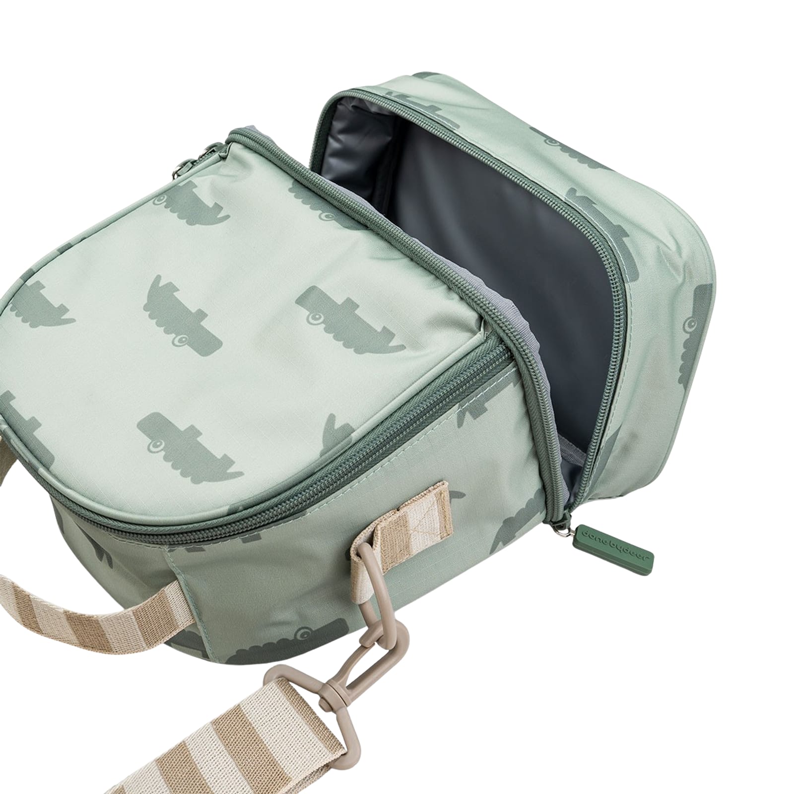 Insulated Lunch Bag - Croco Green