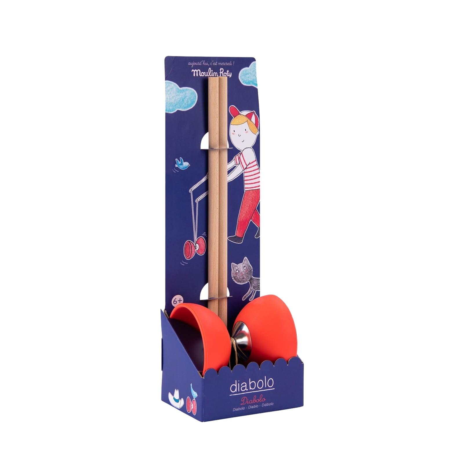 Red Diabolo with Sticks