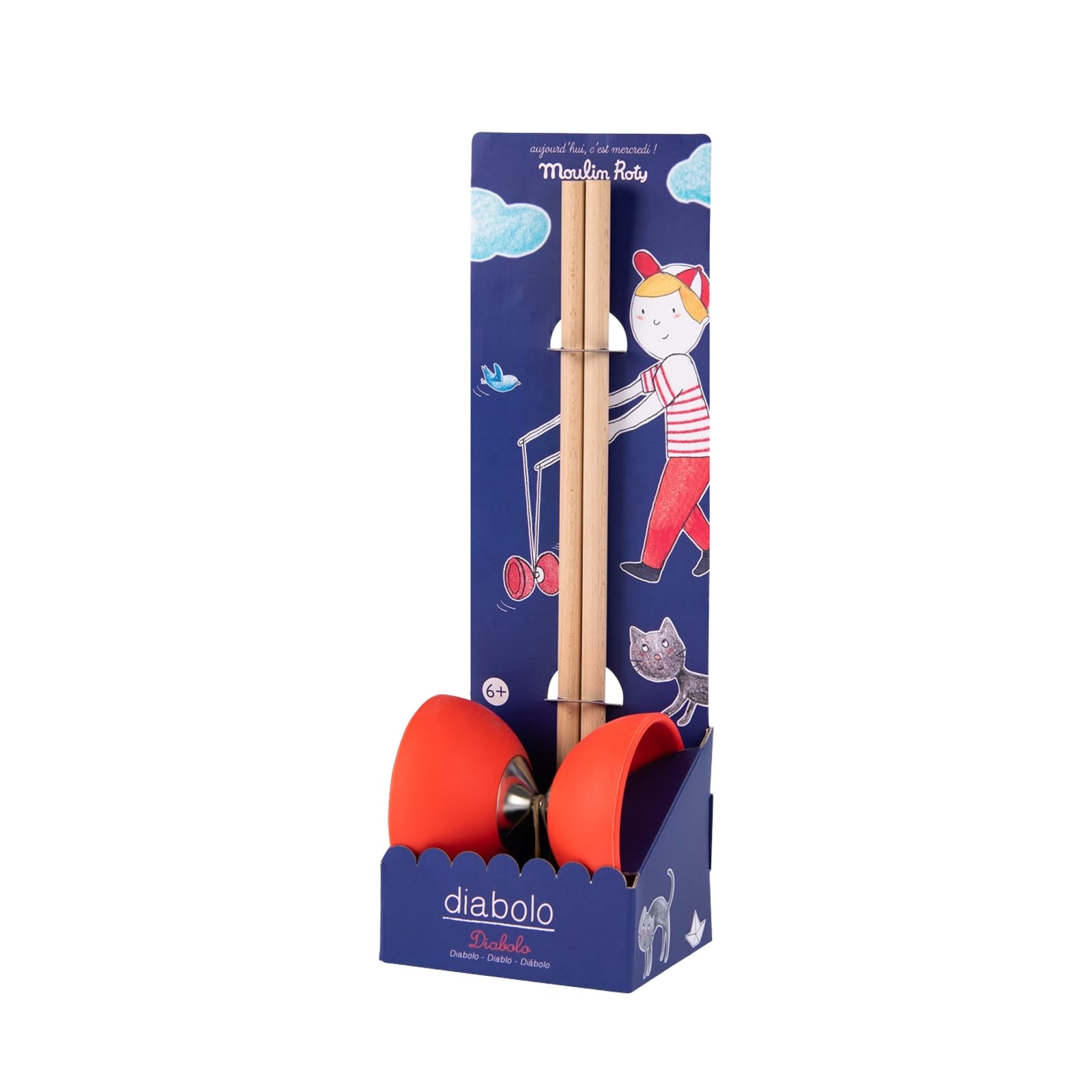 Red Diabolo with Sticks