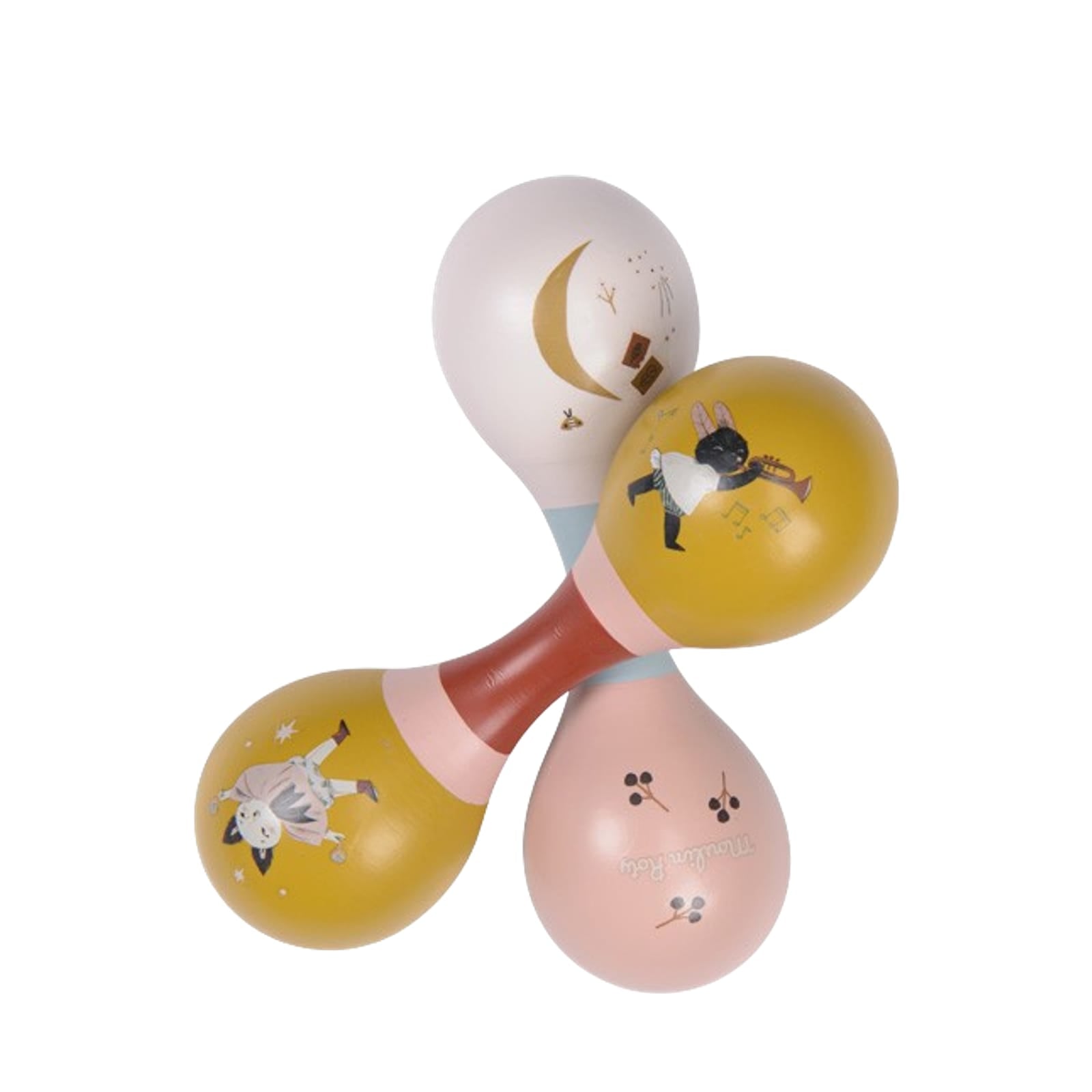 Cream Double Ended Maracas