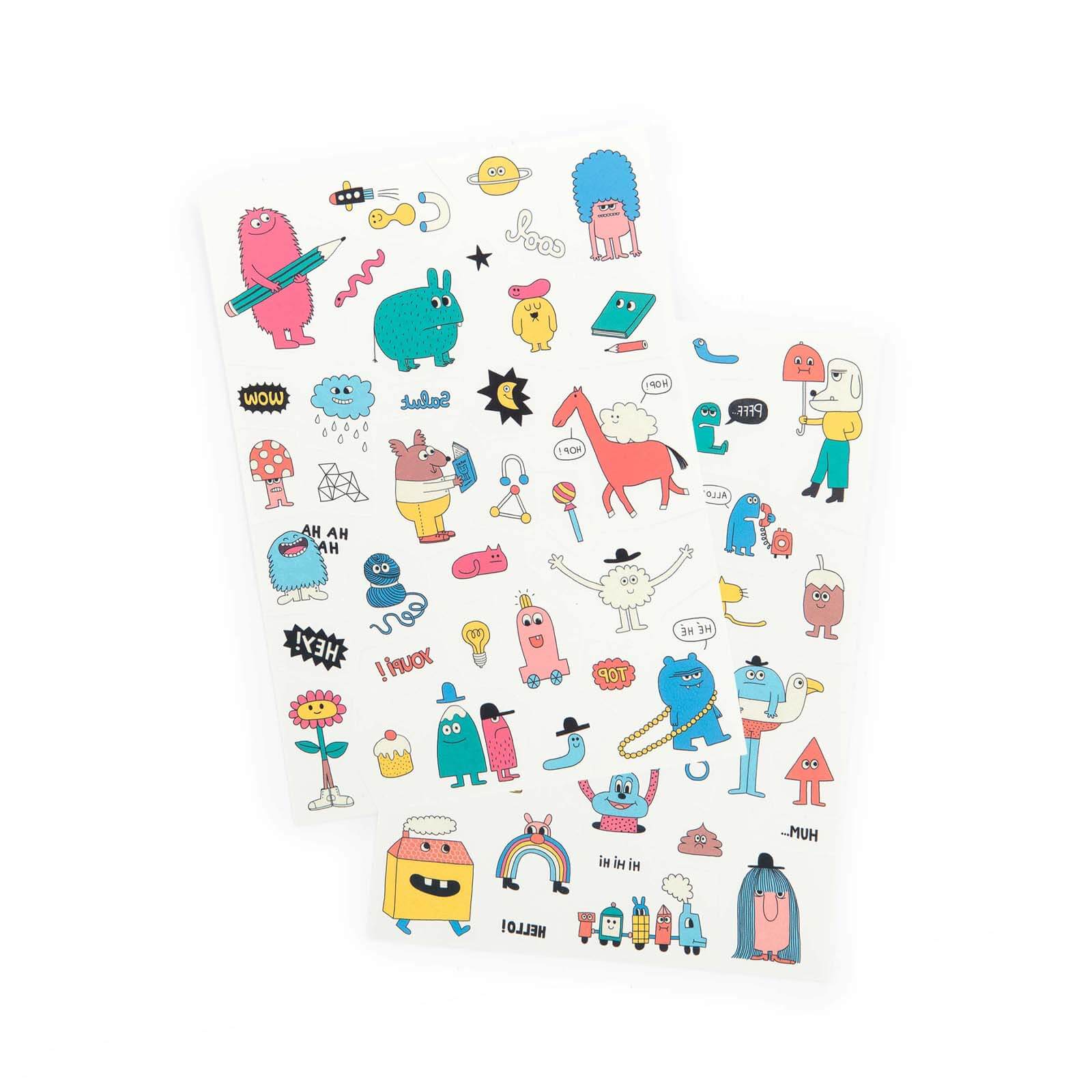 Temporary Tattoos - Funny Characters
