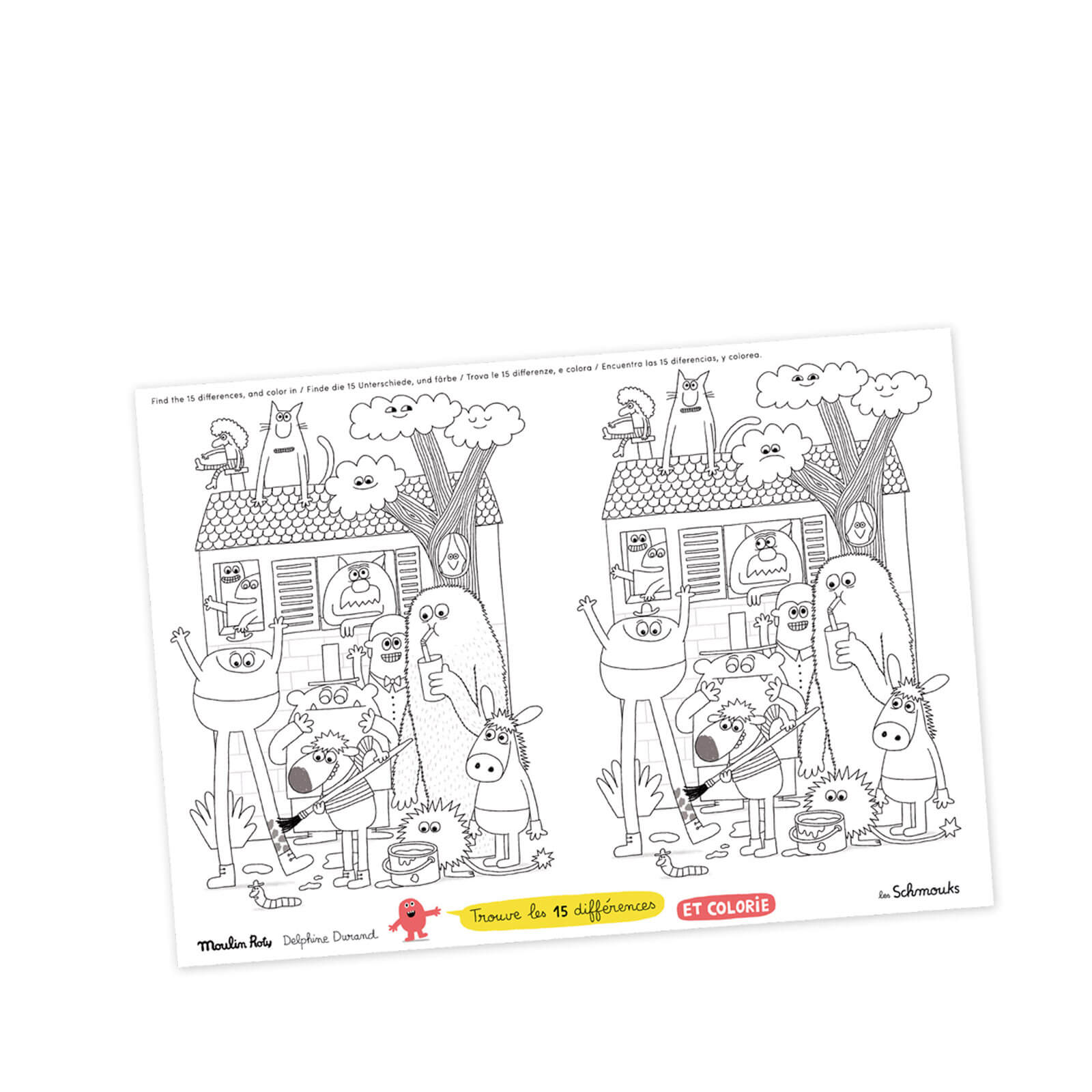 40 Placemats To Colour - Funny Characters