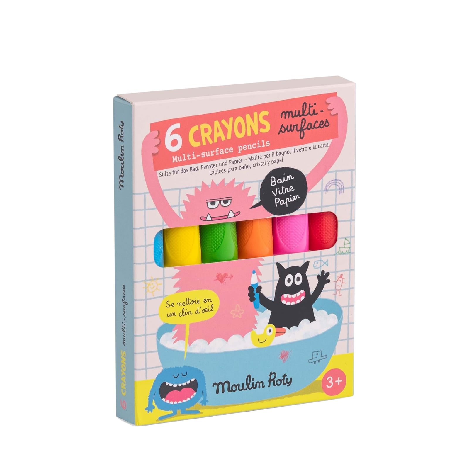 6 Multi Surface Crayons - Neon