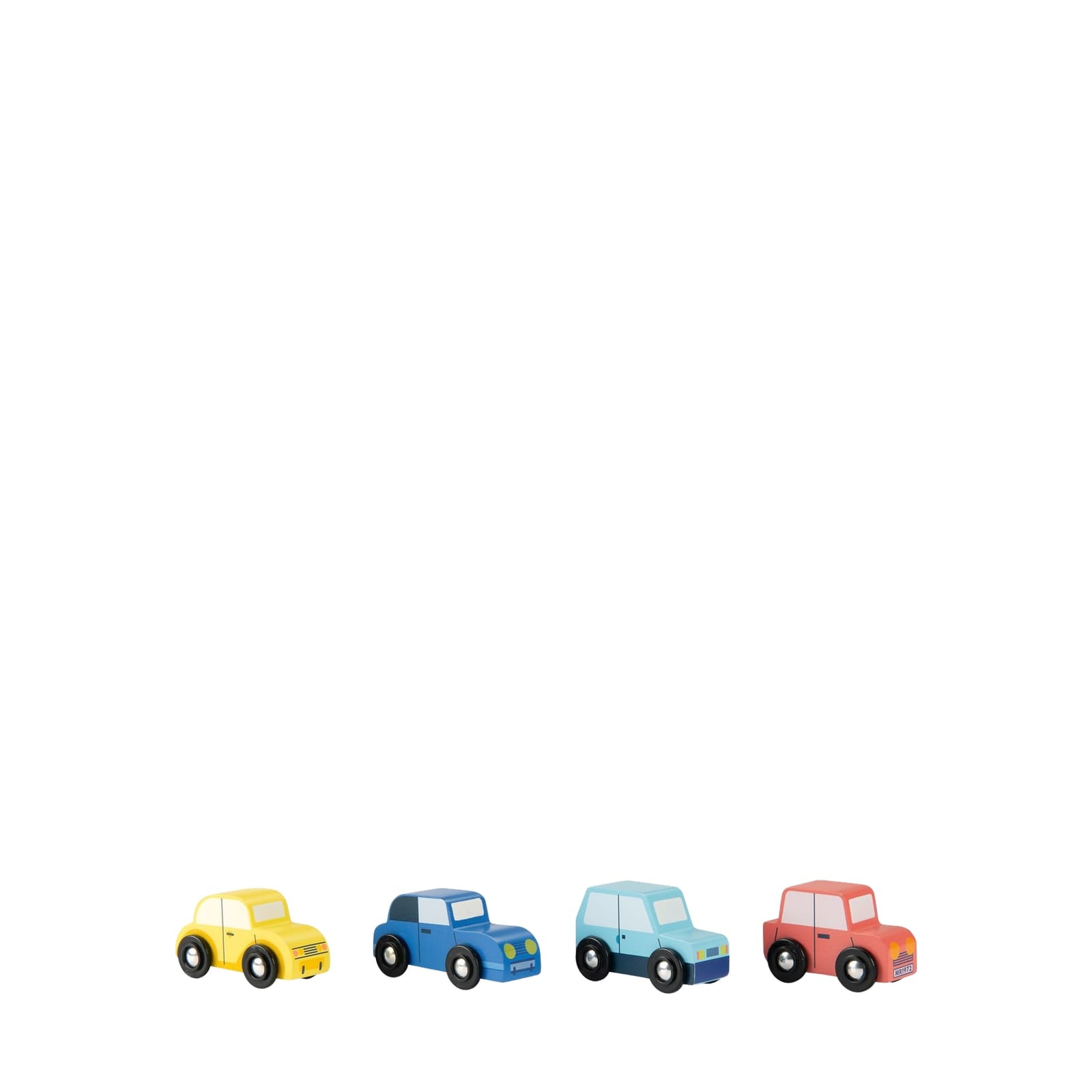 Set of 4 Wooden Cars