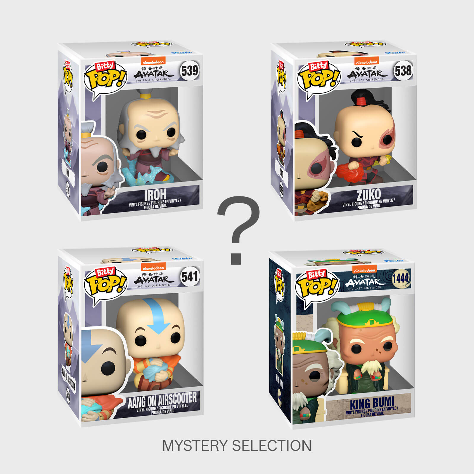 Bitty Pop! 4 Pack Avatar Last Airbender - Series 1