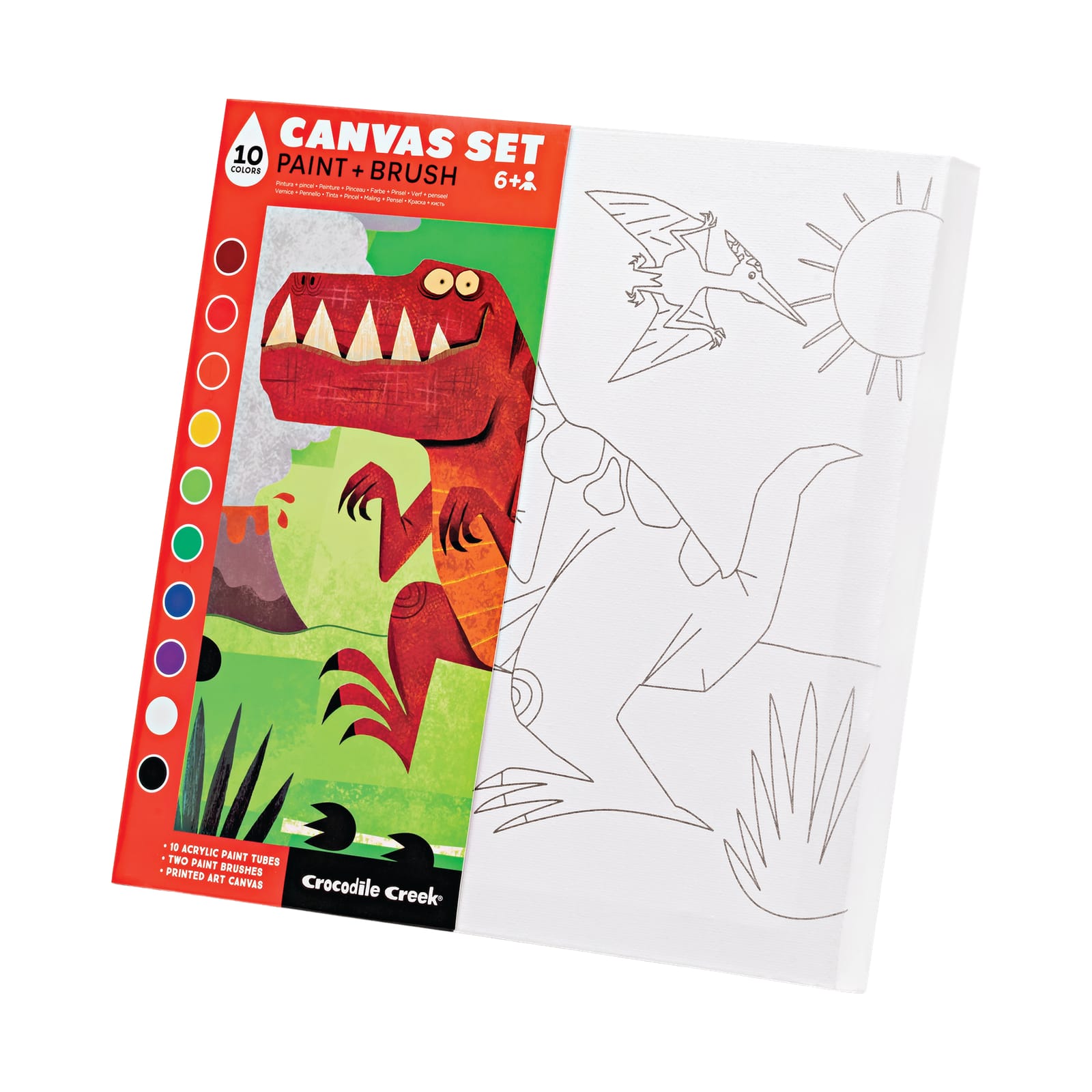 Canvas Paints Set - Dinosaur