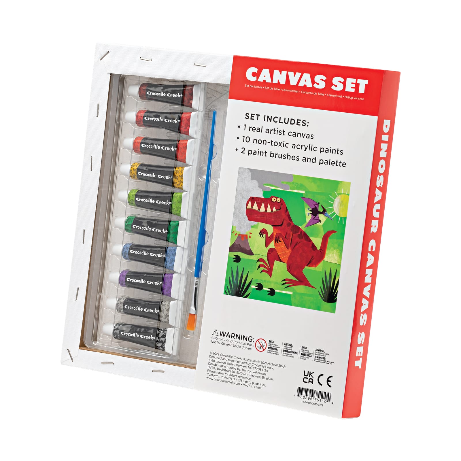 Canvas Paints Set - Dinosaur