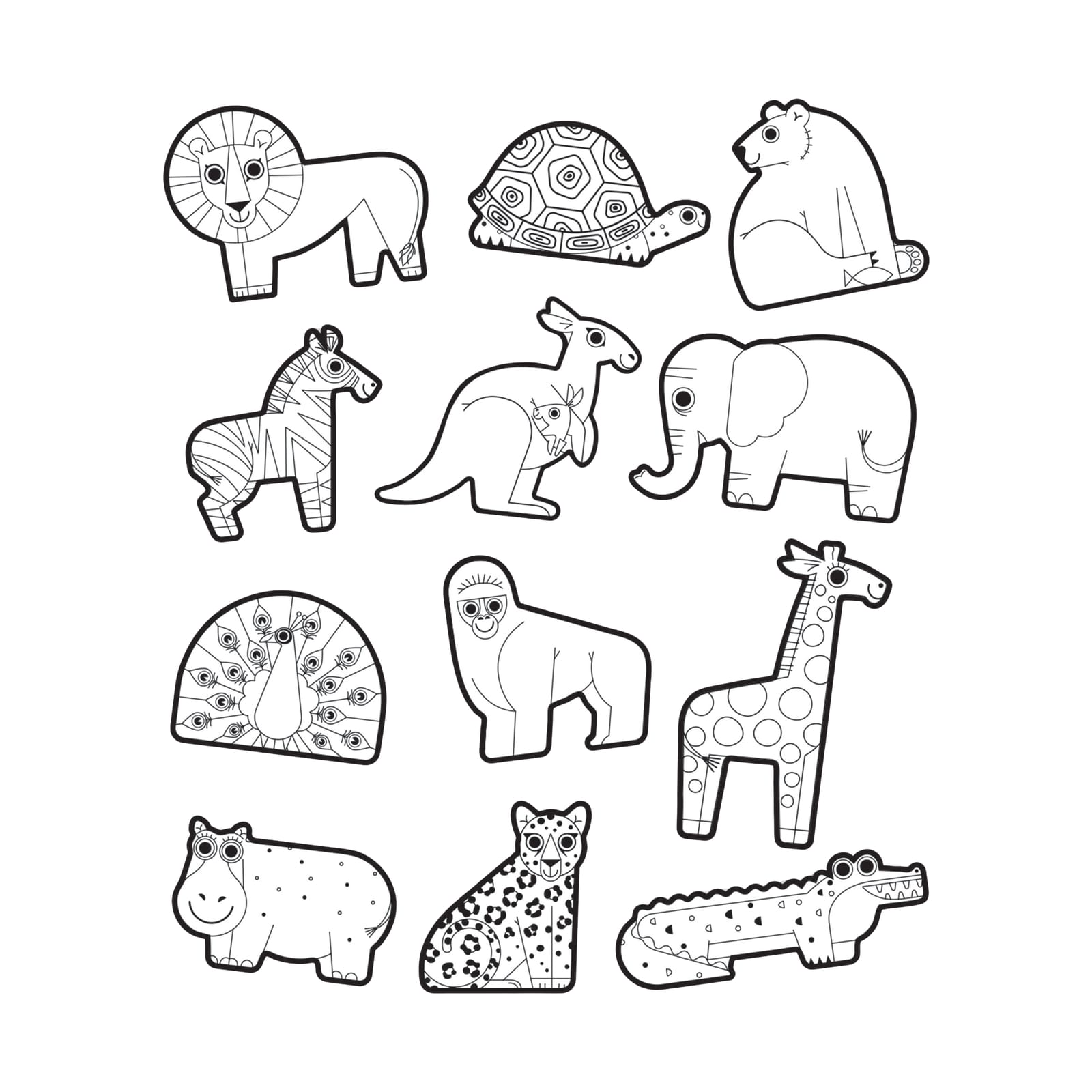 Colouring Stickers & Crayons - Animals