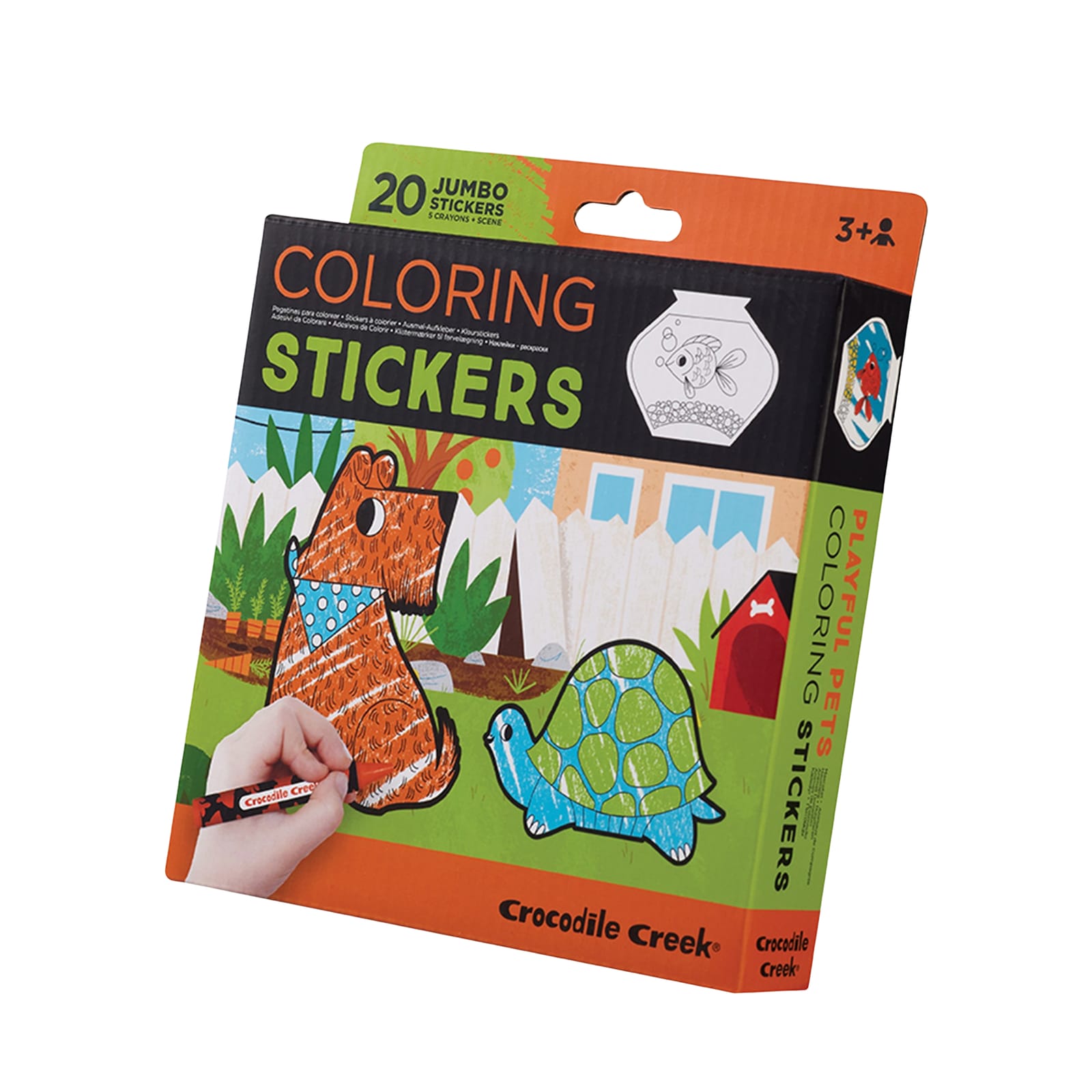 Colouring Stickers & Crayons - Playful Pets