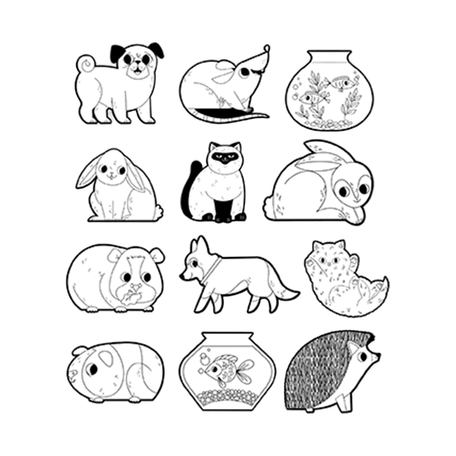 Colouring Stickers & Crayons - Playful Pets