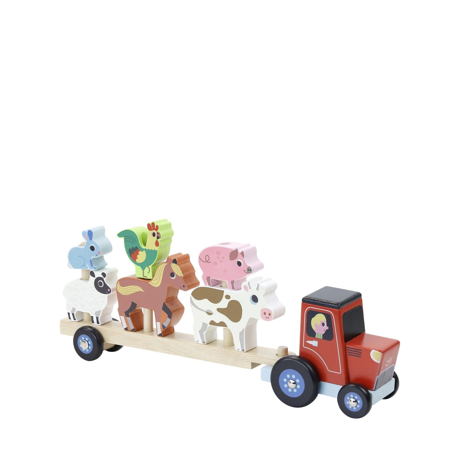 Tractor and Trailer with Animal Stacking Game