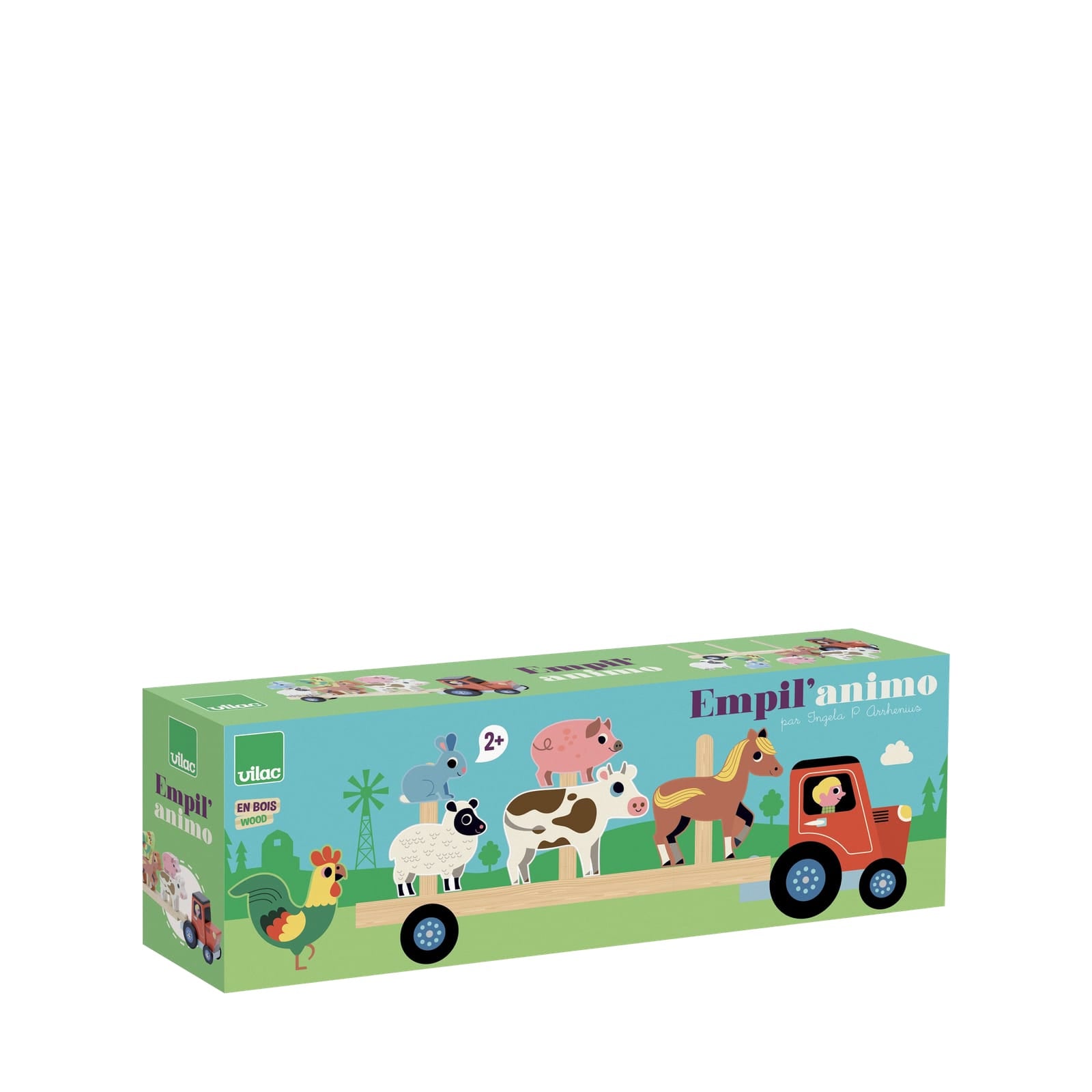 Tractor and Trailer with Animal Stacking Game