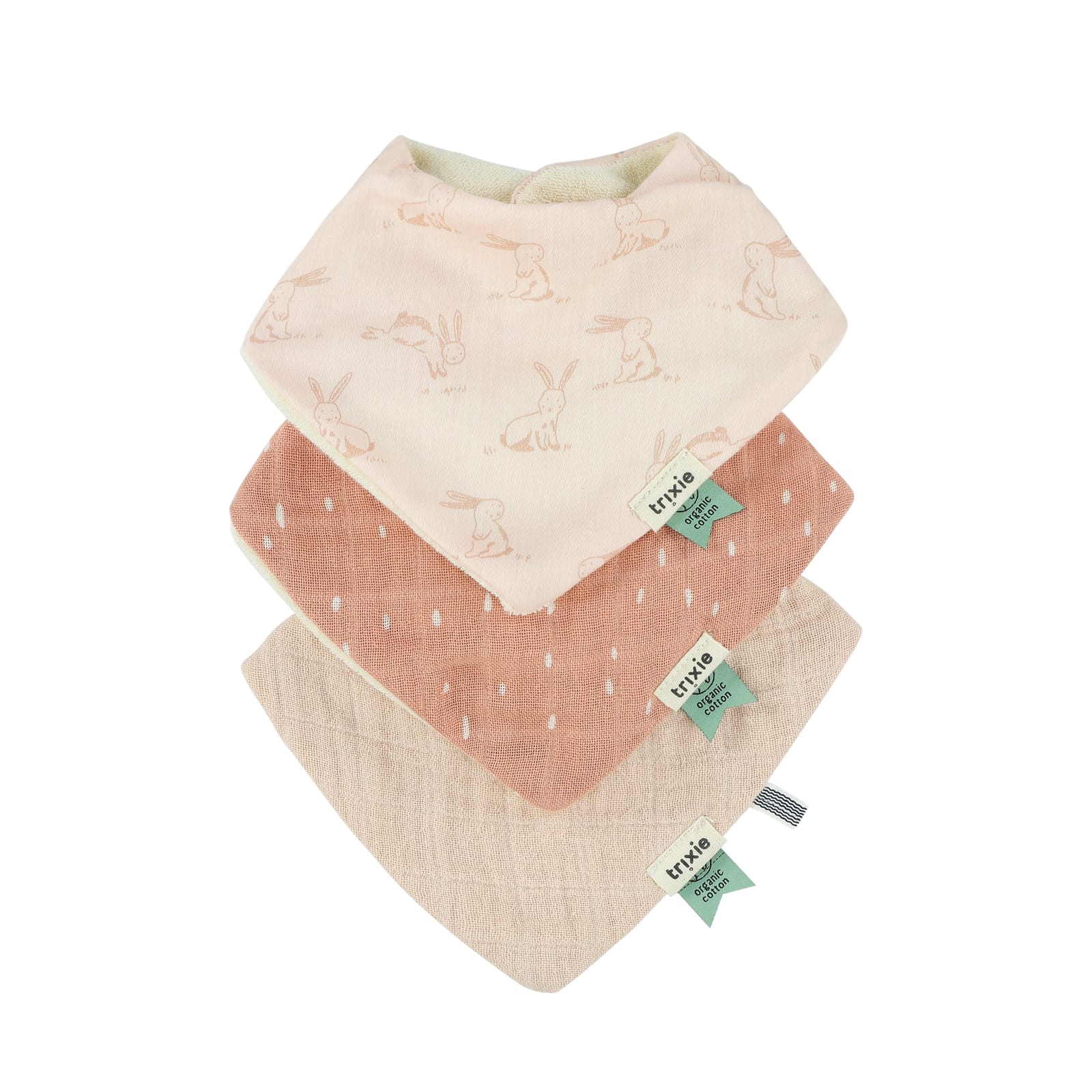 Bib 3-Pack Mix - Rosy Rabbit