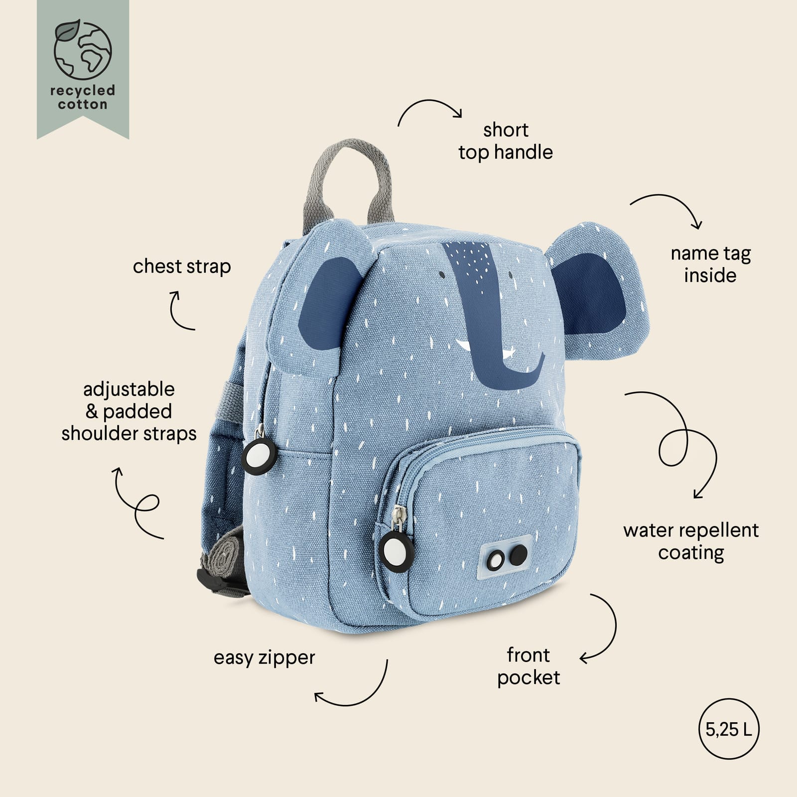 Backpack Small - Mrs Elephant