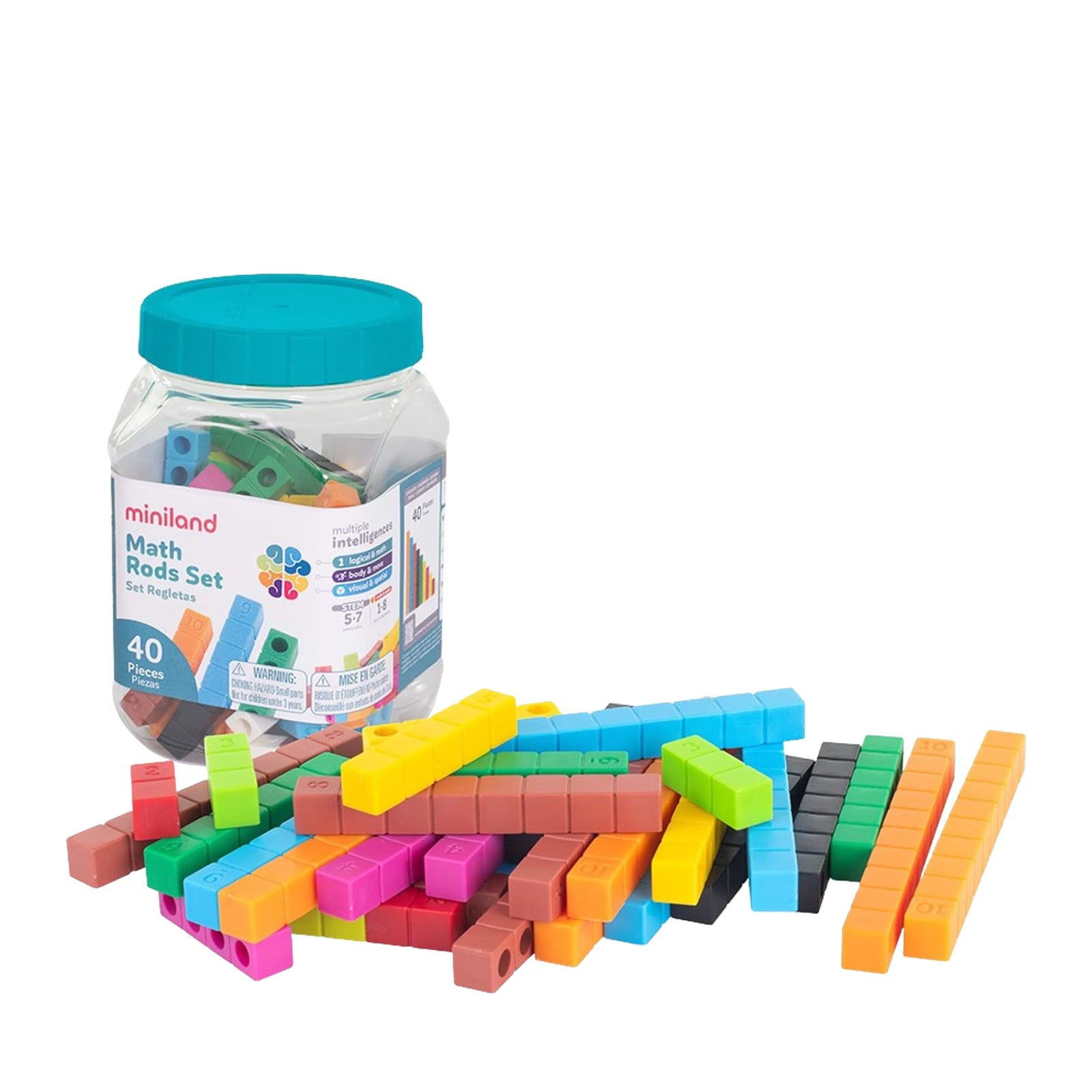 Maths Counting Rods - 40 Pieces