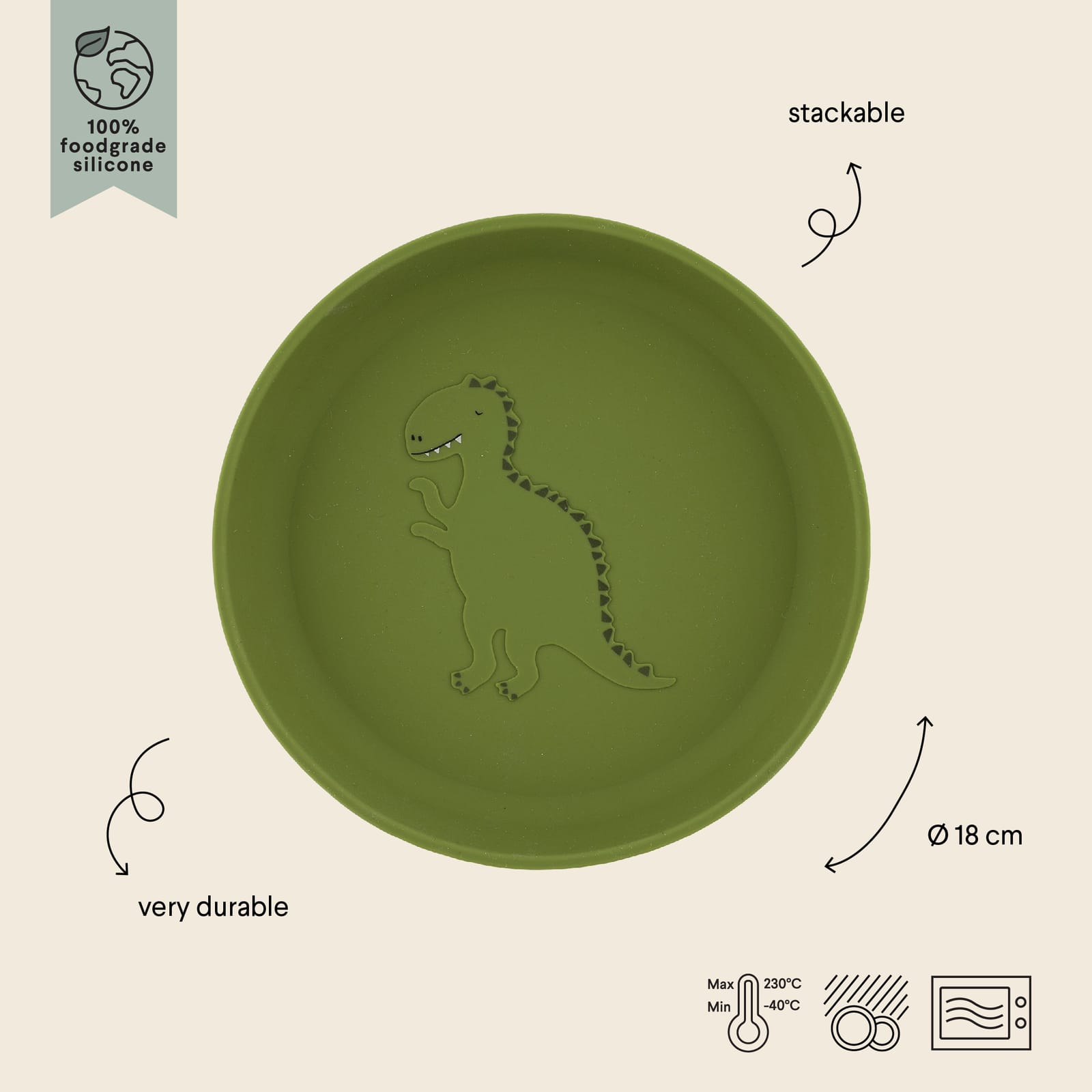 Silicone Plate - Mr Dino