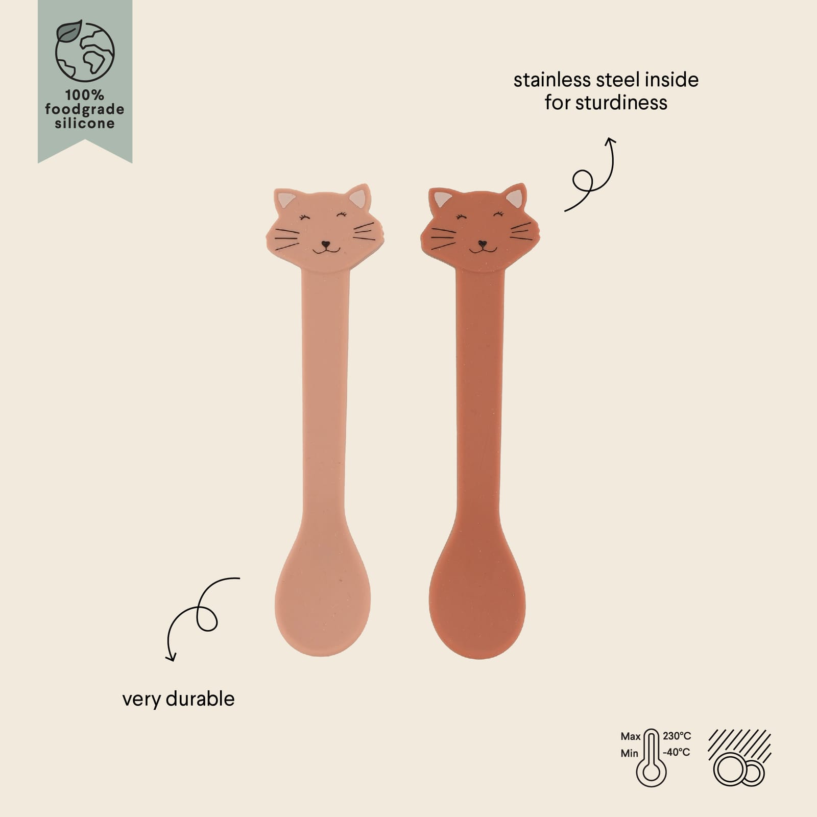 Silicone Spoon 2-Pack - Mrs Cat