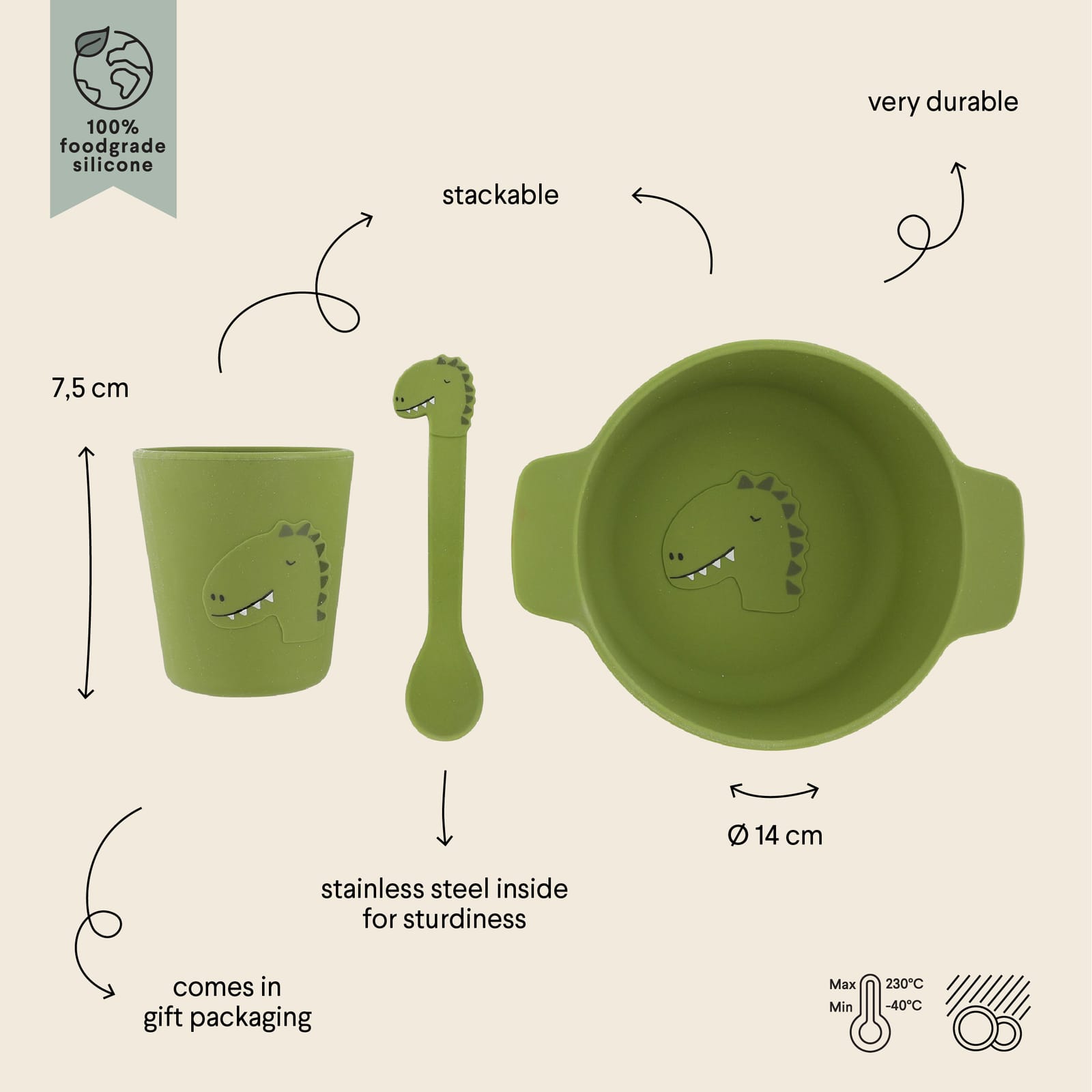 Silicone First Meal Set - Mr Dino