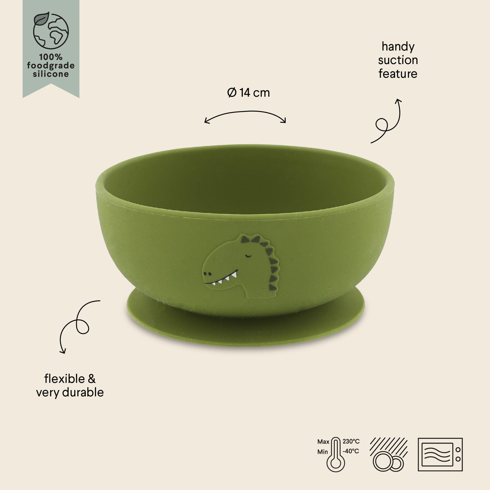 Silicone Bowl with Suction - Mr Dino