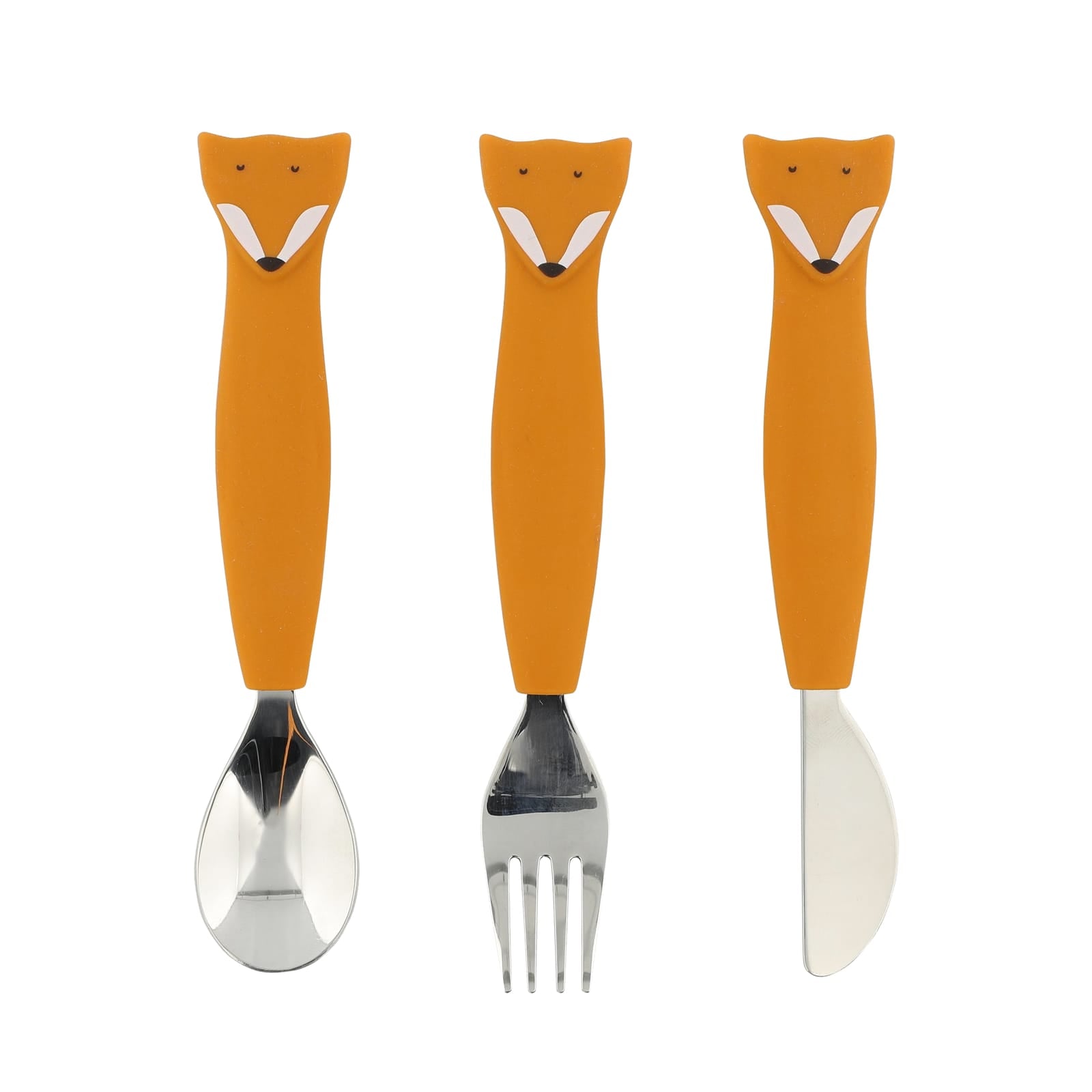 Silicone Cutlery Set 3-Pack - Mr Fox