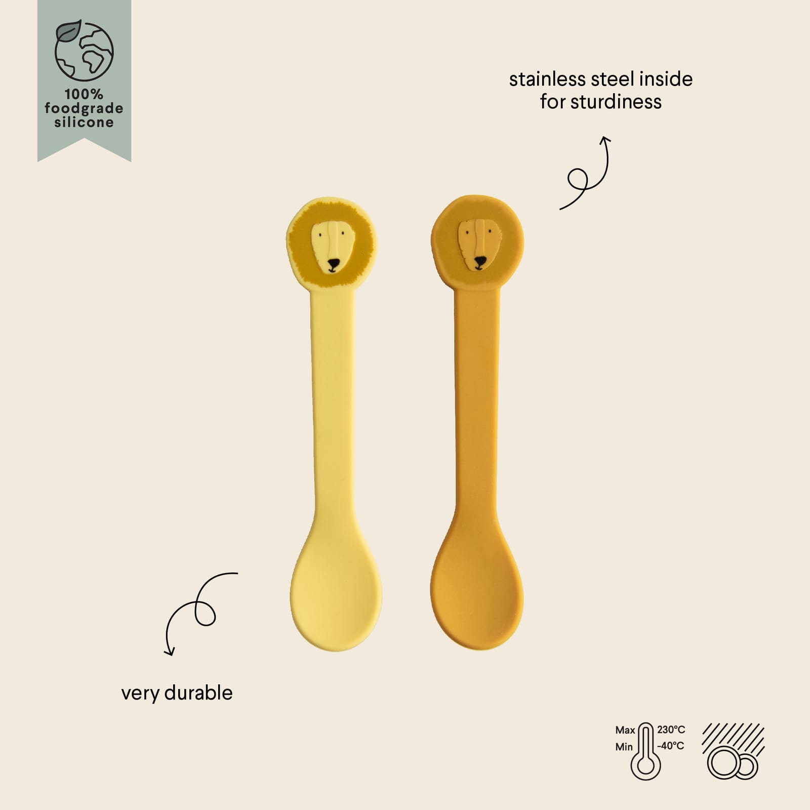 Silicone Spoon 2-Pack - Mr Lion