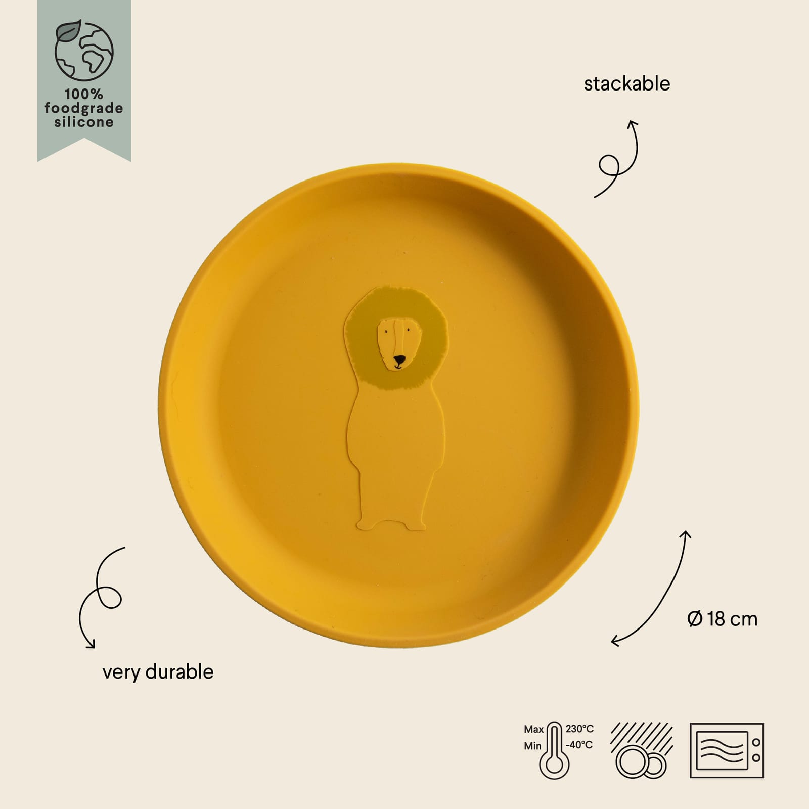 Silicone Plate - Mr Lion