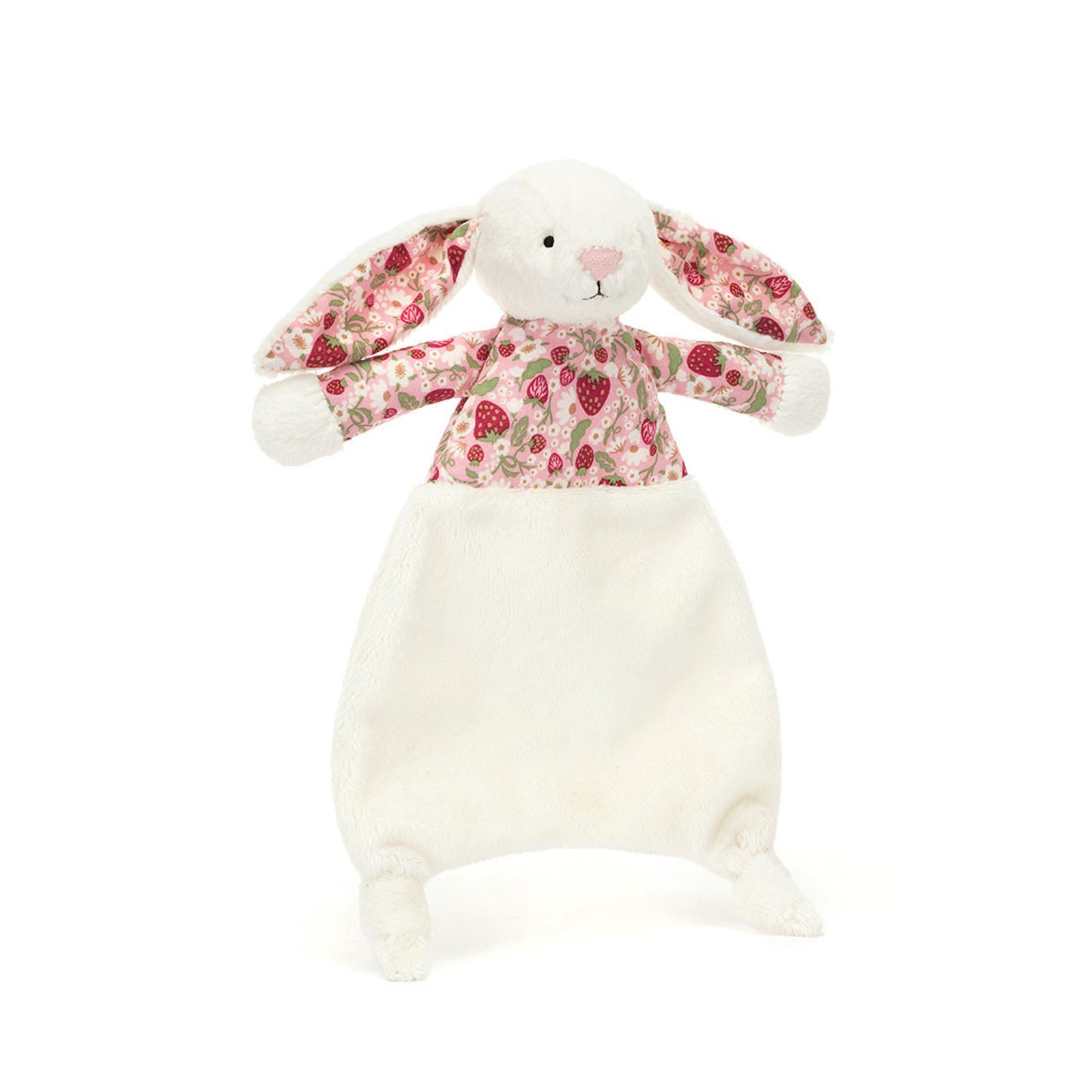 Cream Blossom Bunny Comforter - Berry