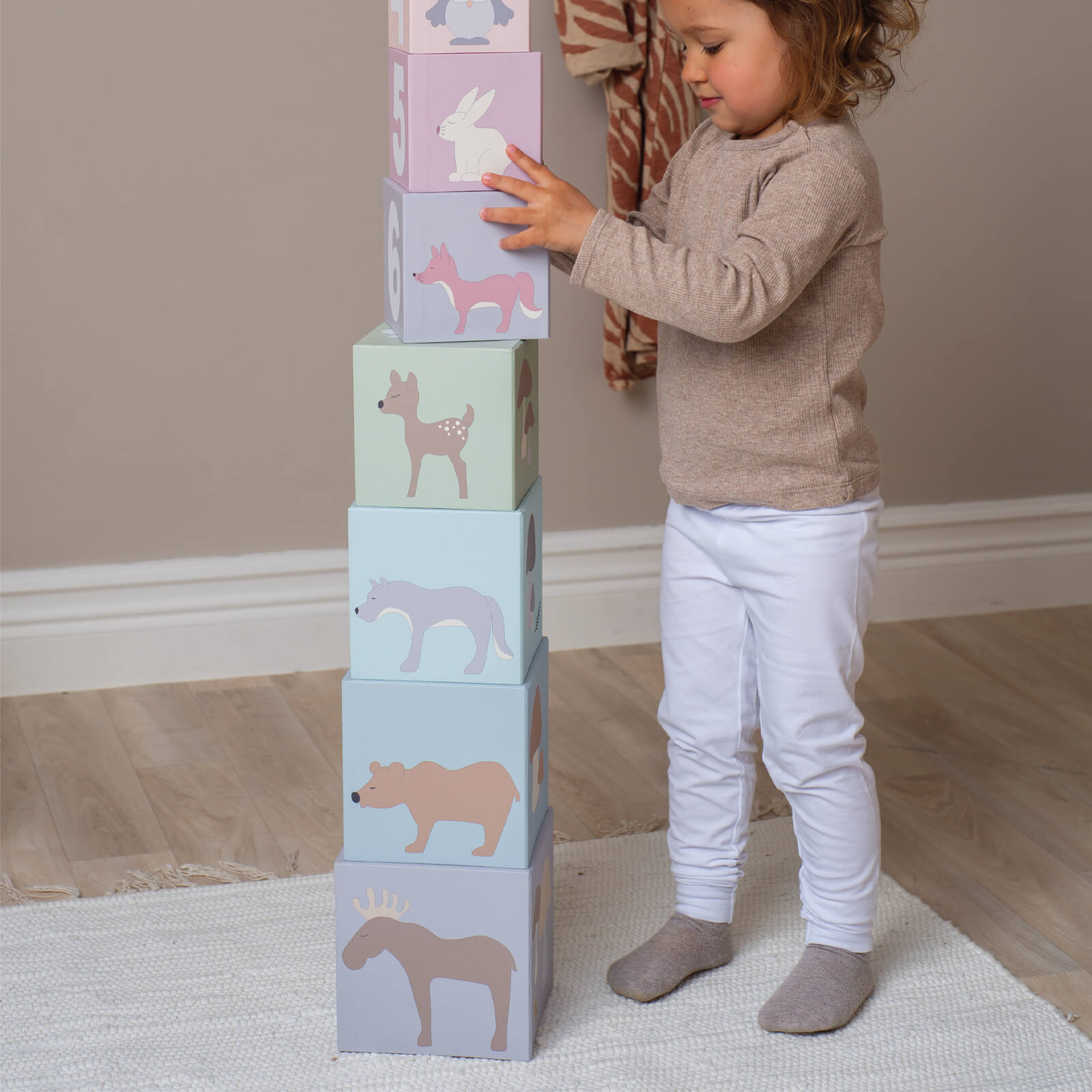 Stacking Cubes 1-10 - Forest Animals