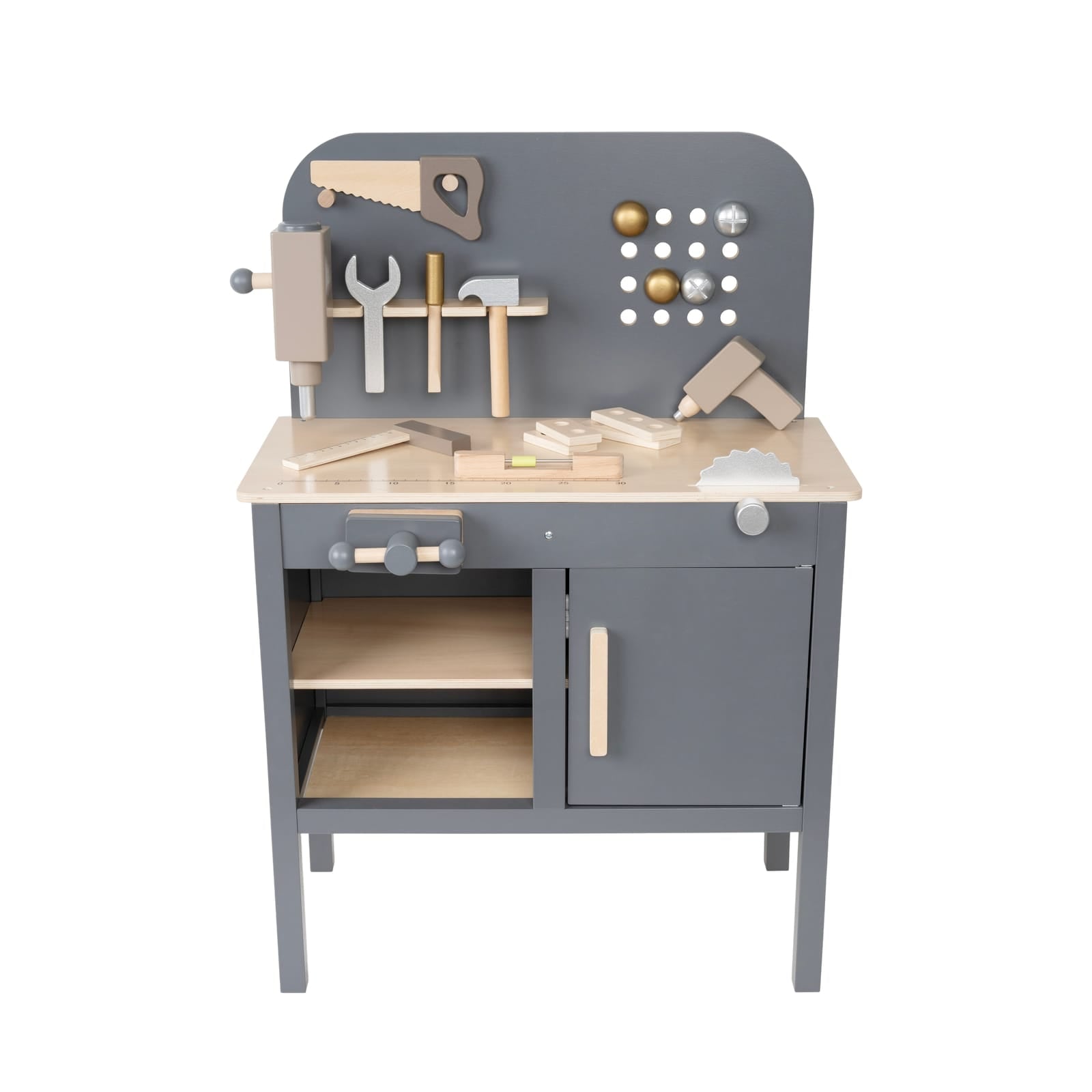 Grey Workbench and Accessories