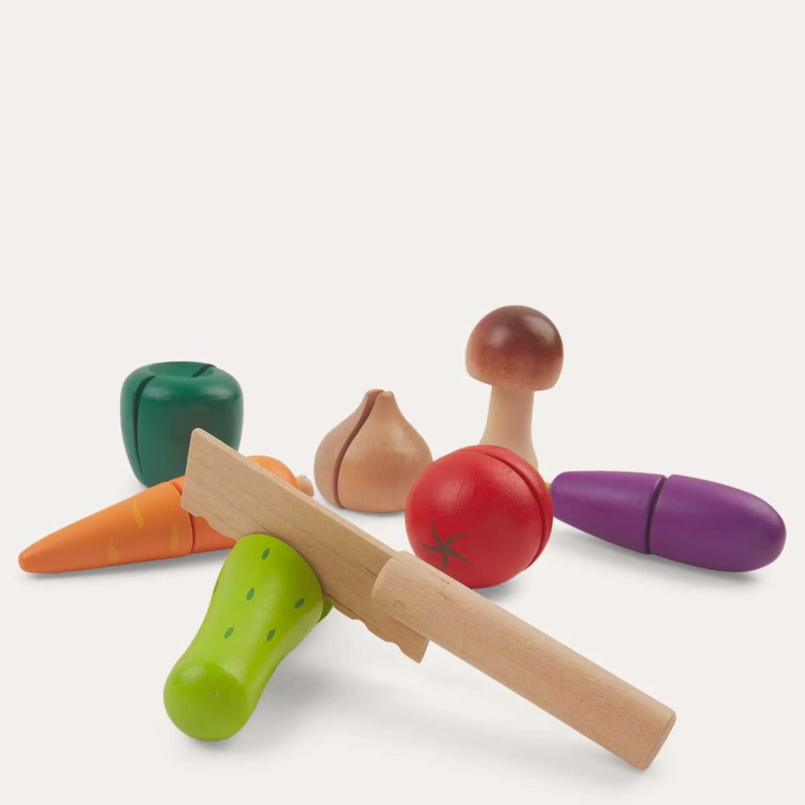 Wooden Cutting Vegetables Set