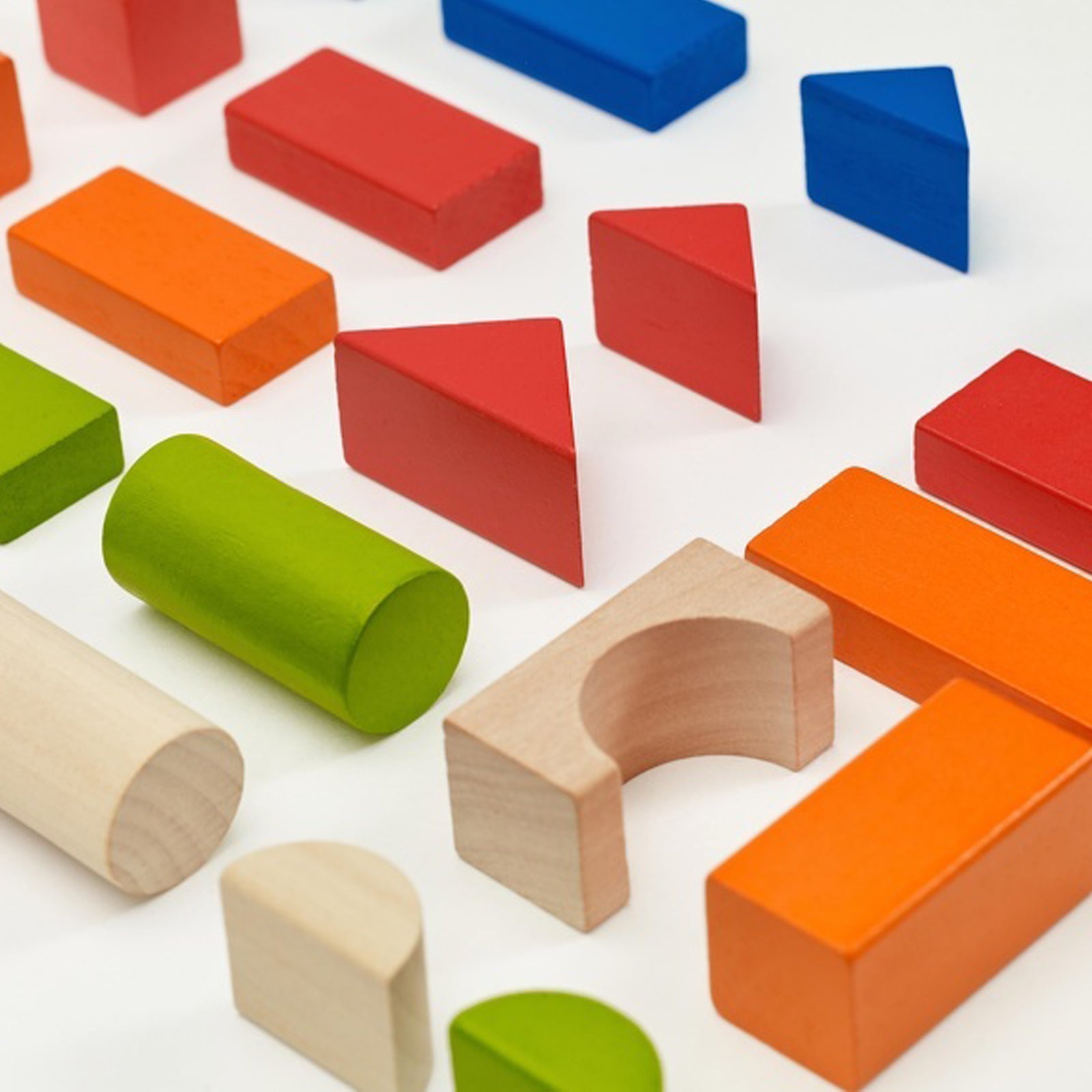 100 Wooden Coloured Blocks