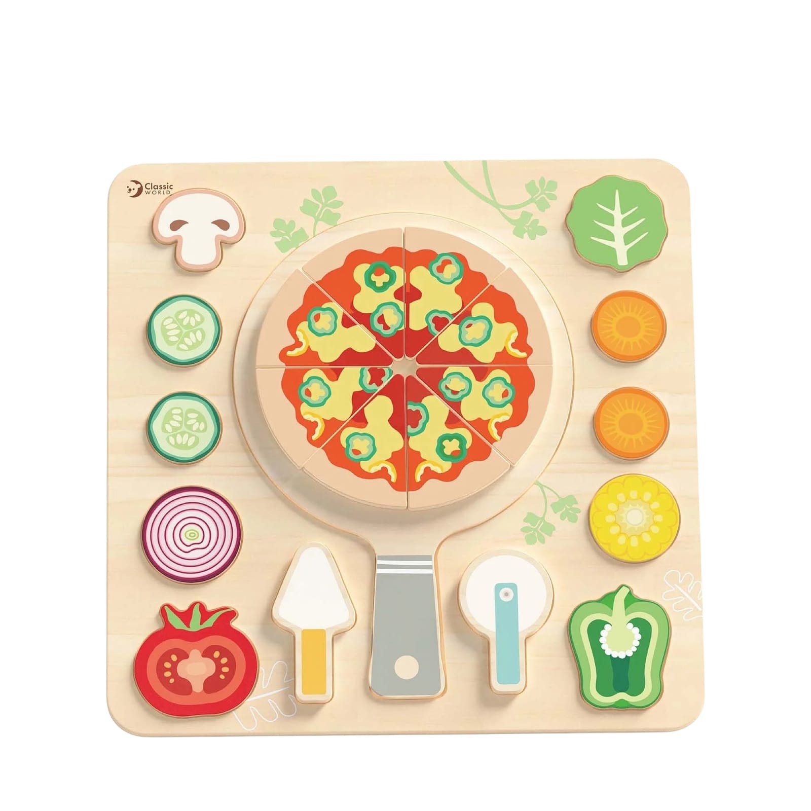 Wooden Pizza Puzzle