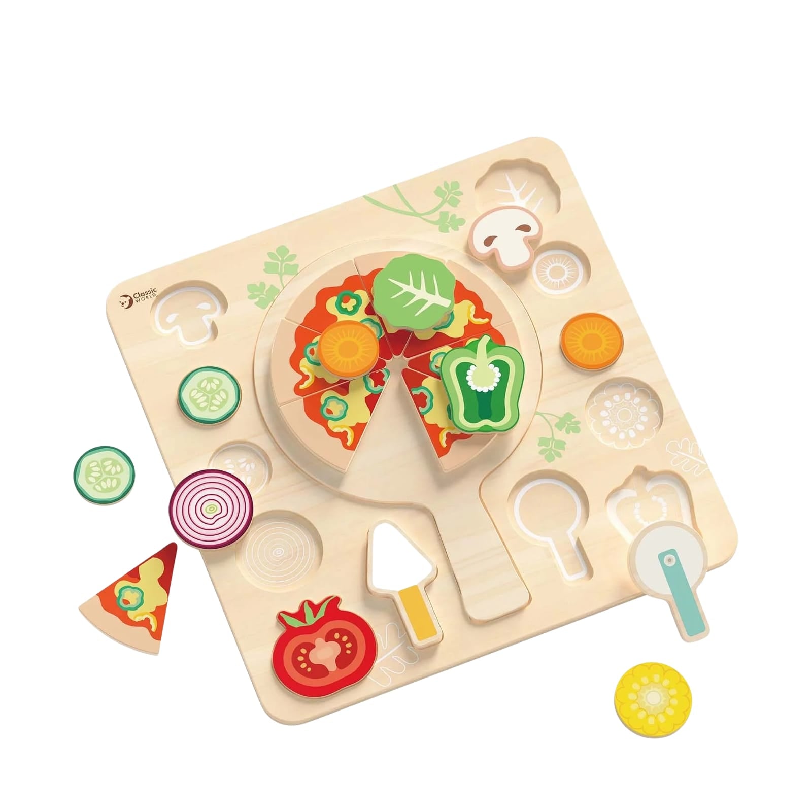 Wooden Pizza Puzzle